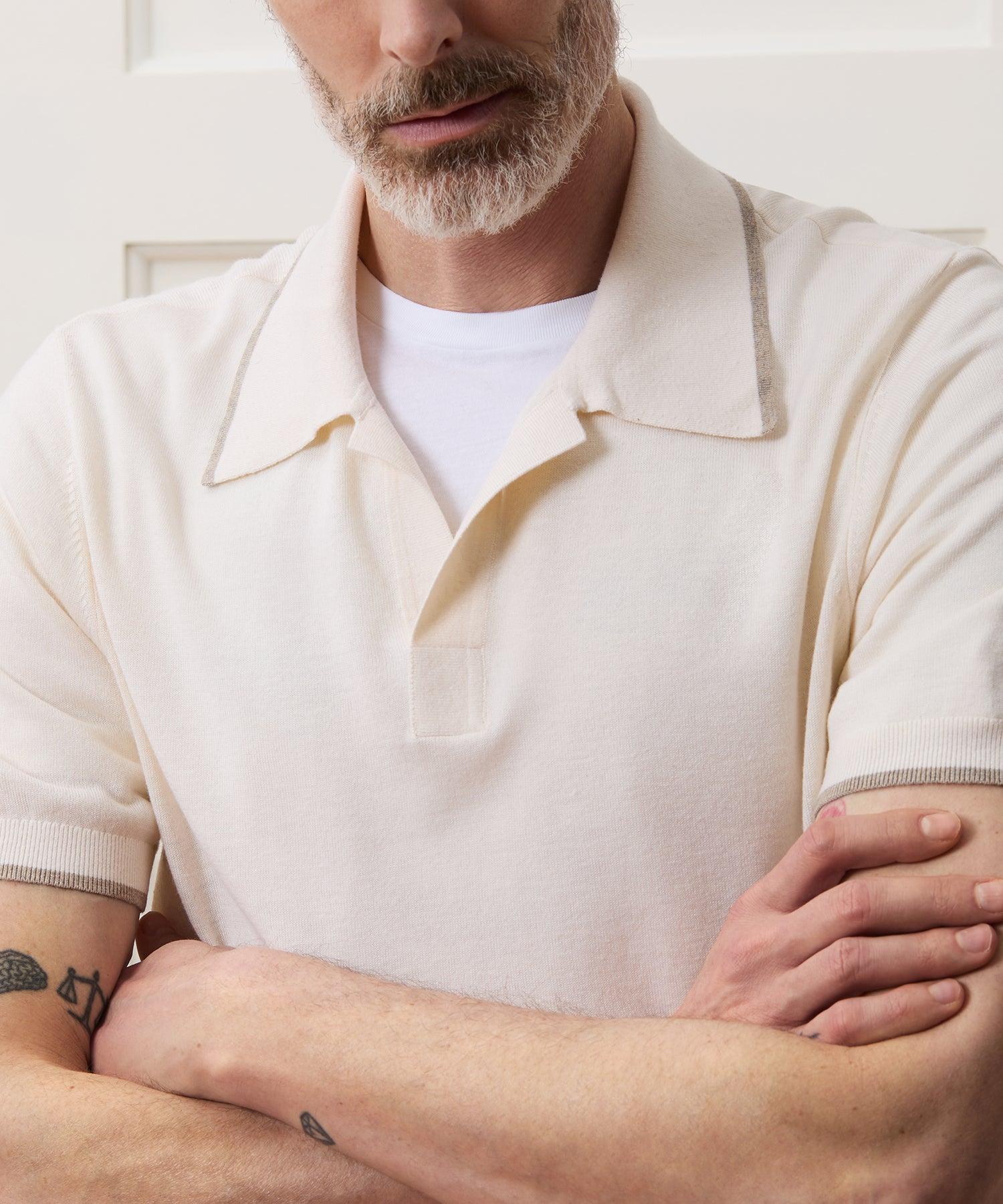 Silk-Cashmere Tipped Montauk Sweater Polo Product Image