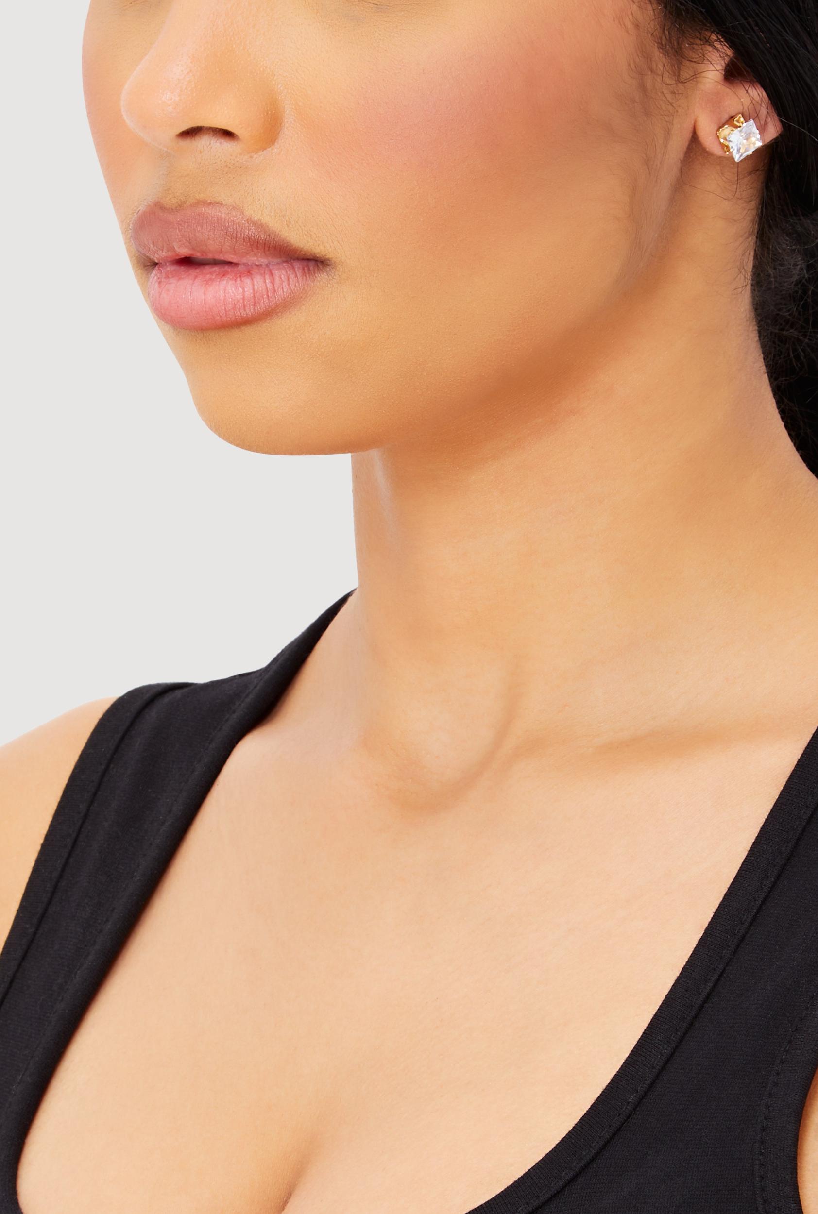 Stylish Metallic Textured Swirl Drop Earrings Male Product Image