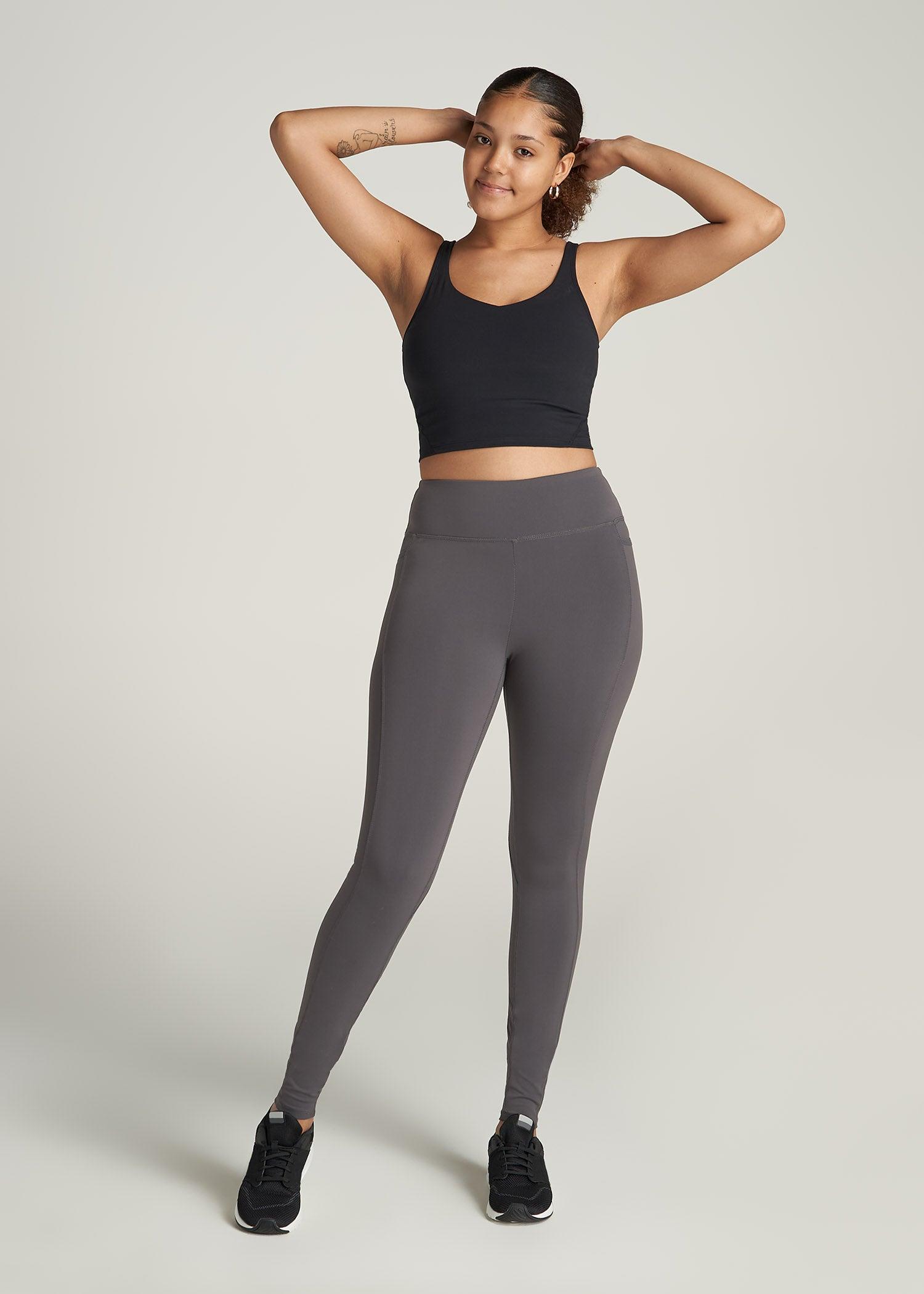 Bella Outer-Pocket Leggings for Tall Women in Charcoal Female Product Image