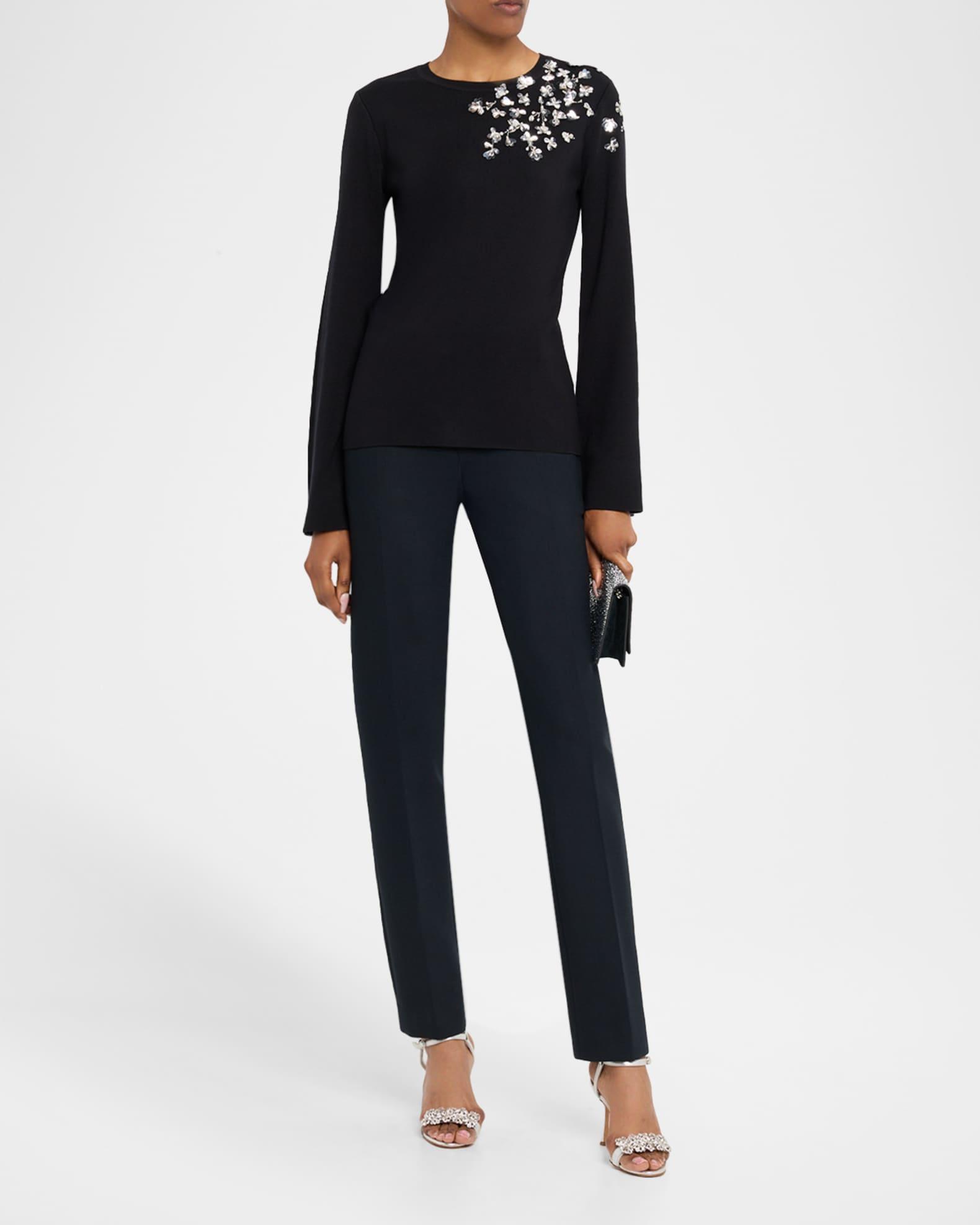 Embellished Bell-Sleeve Sweater Product Image