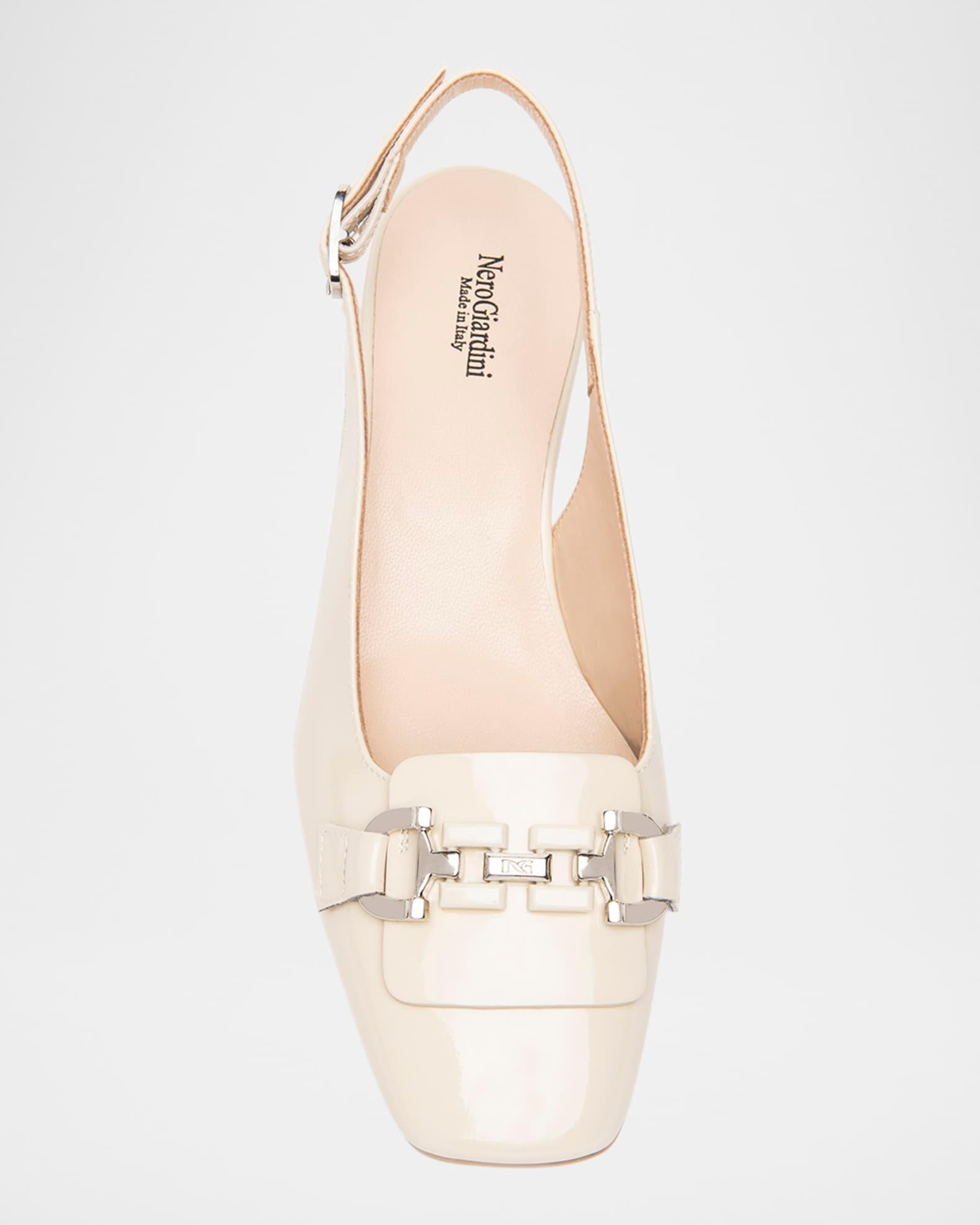 Patent Leather Horsebit Slingback Pumps Product Image