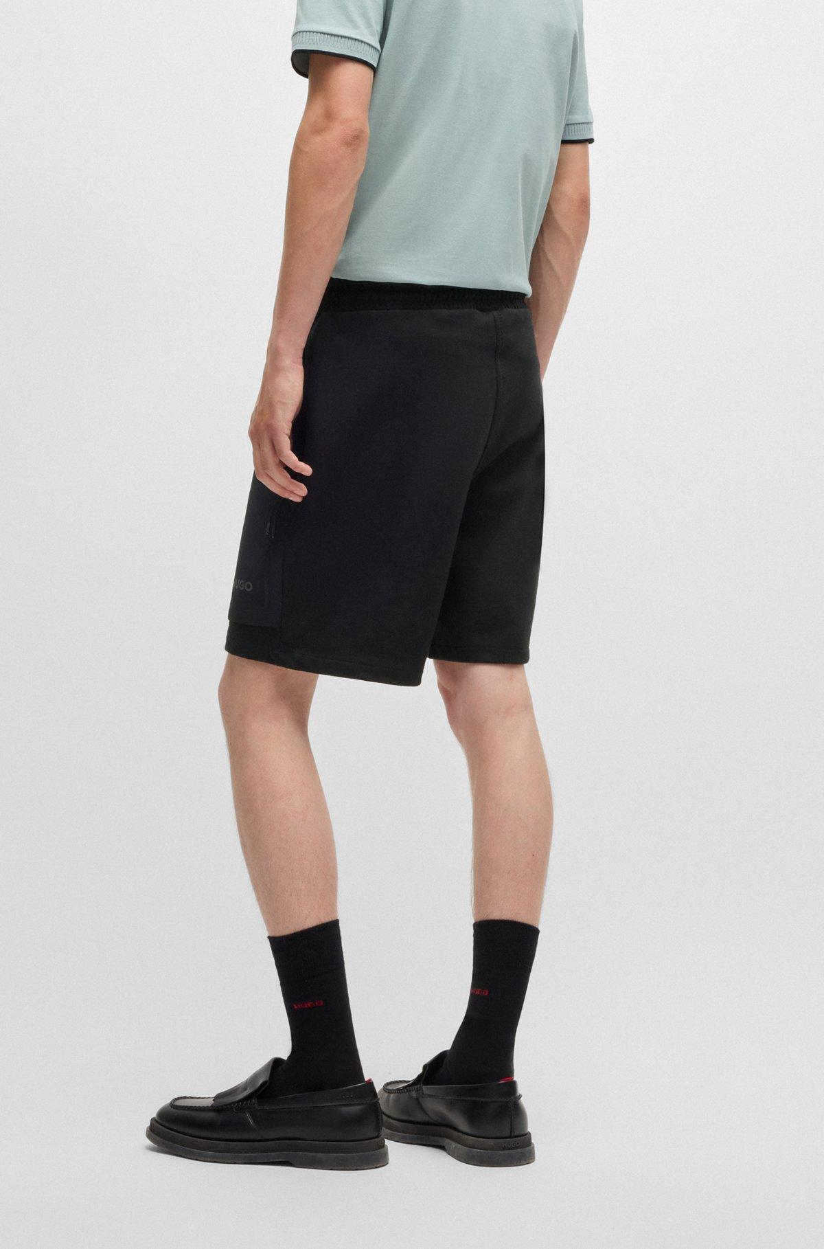 Cotton-terry relaxed-fit shorts with logo print Product Image