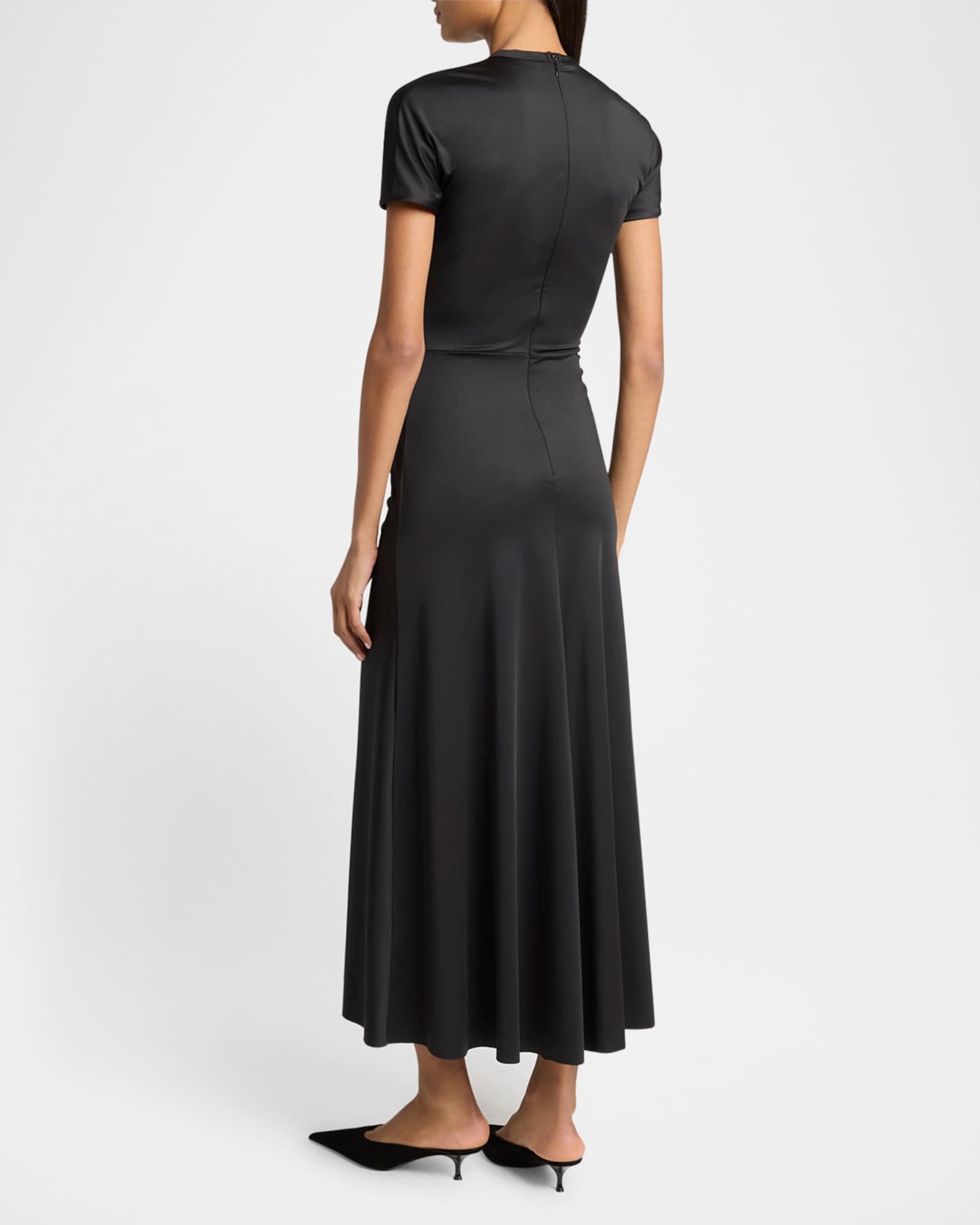 Gathered Drop-Waist Midi T-Shirt Dress Product Image