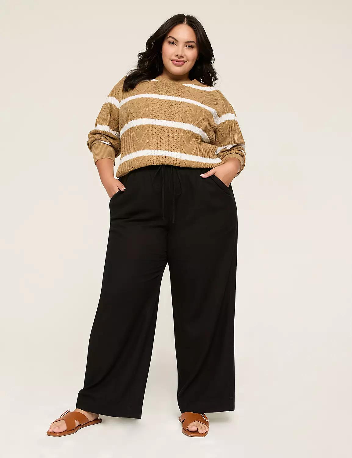 Striped Crew-Neck Sweater Product Image