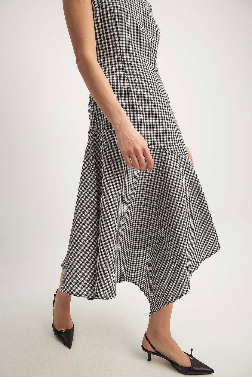 Gingham Sleeveless Midi Dress Product Image
