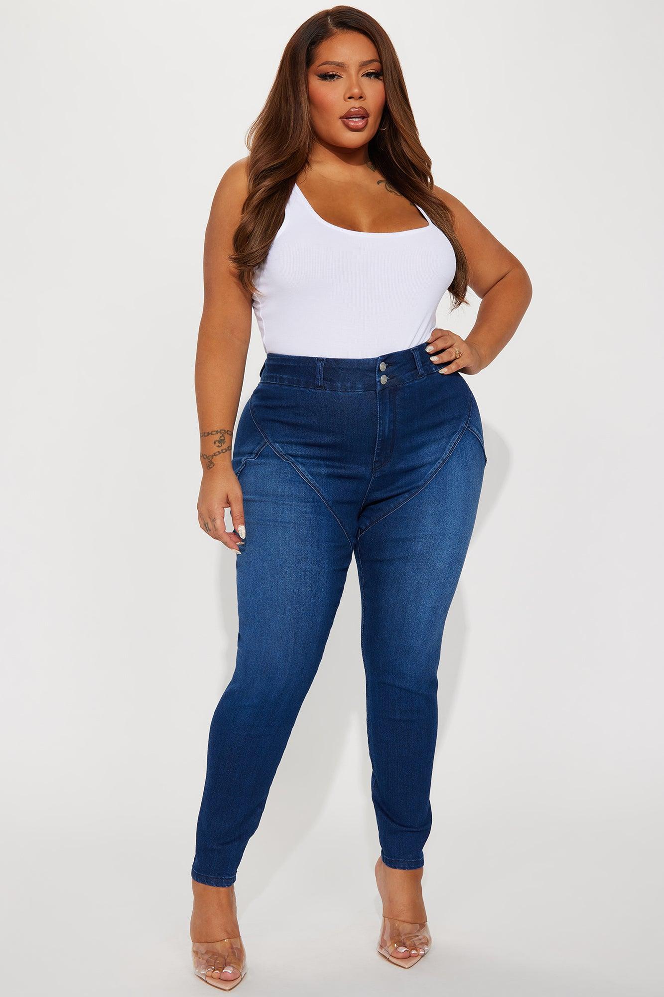 Booty So Good Moto Stretch Skinny Jeans - Dark Wash Product Image