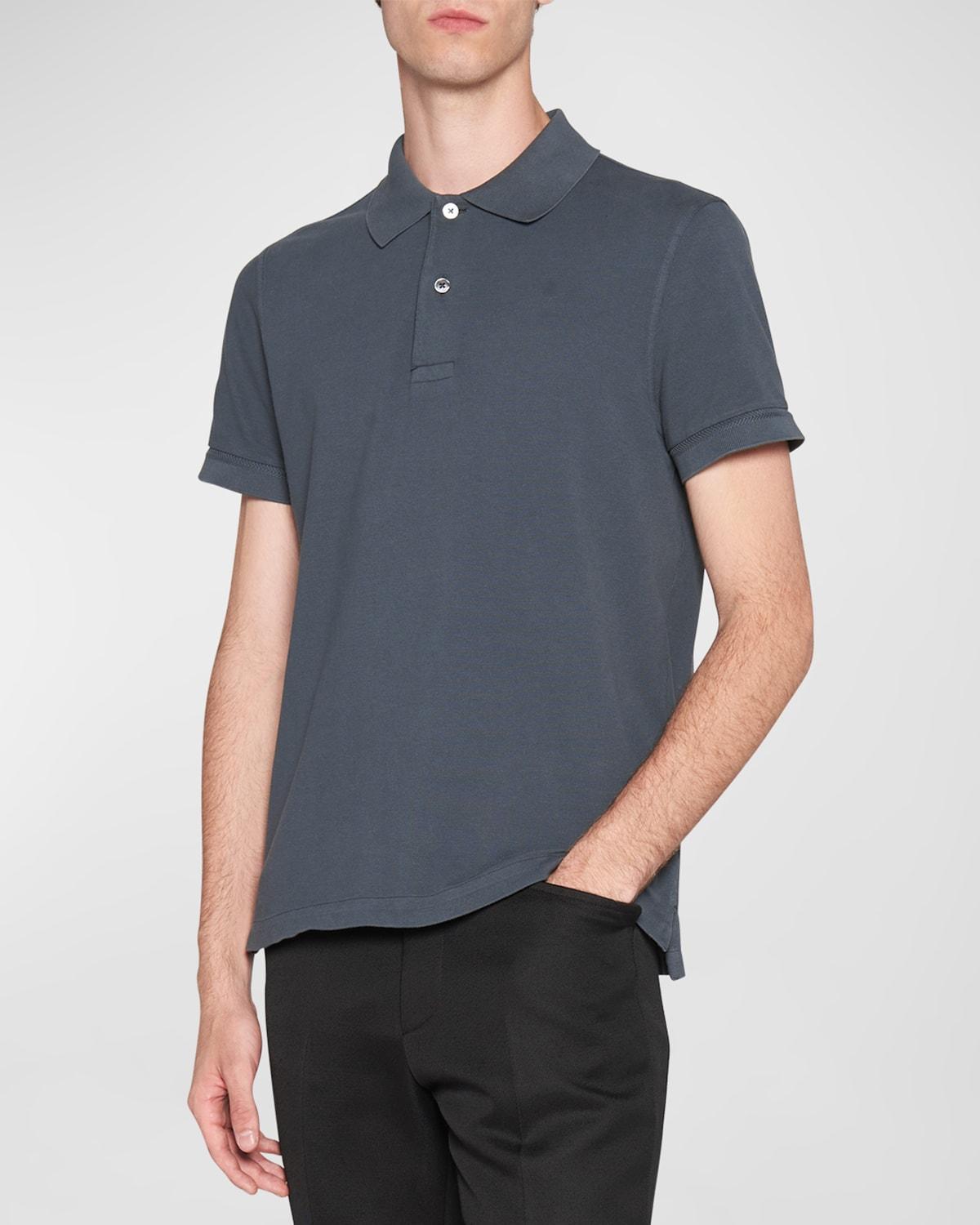 Mens Cotton Pique Polo Shirt Product Image