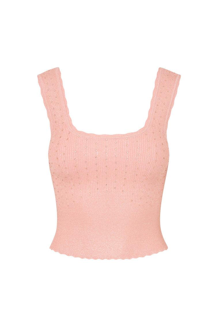 Prague Crystal Knit Tank Top Product Image