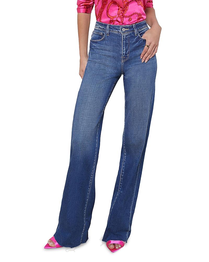 Womens Scottie High-Rise Wide-Leg Jeans Product Image