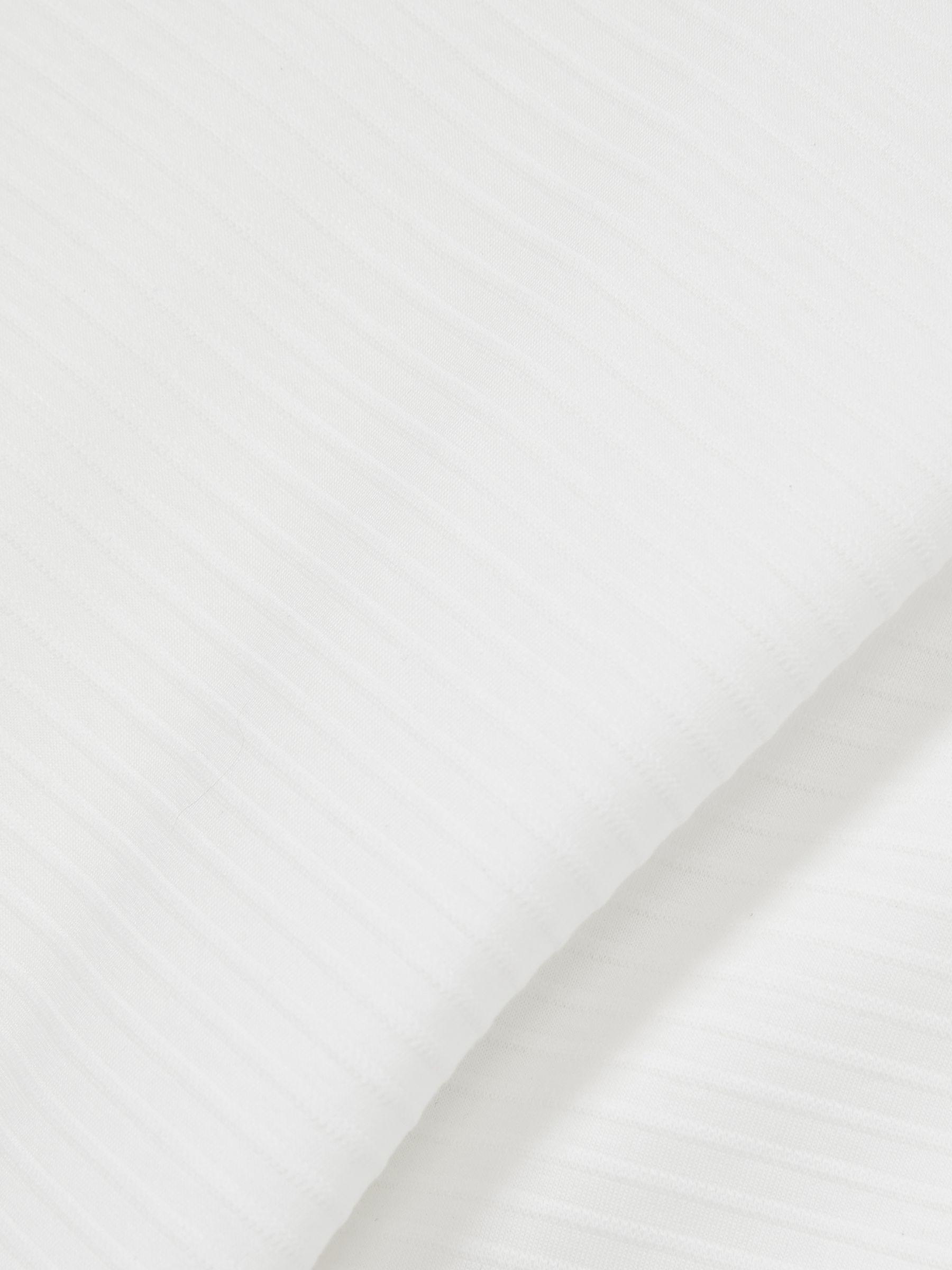 Mercerised Cotton Ribbed T-Shirt in White Product Image
