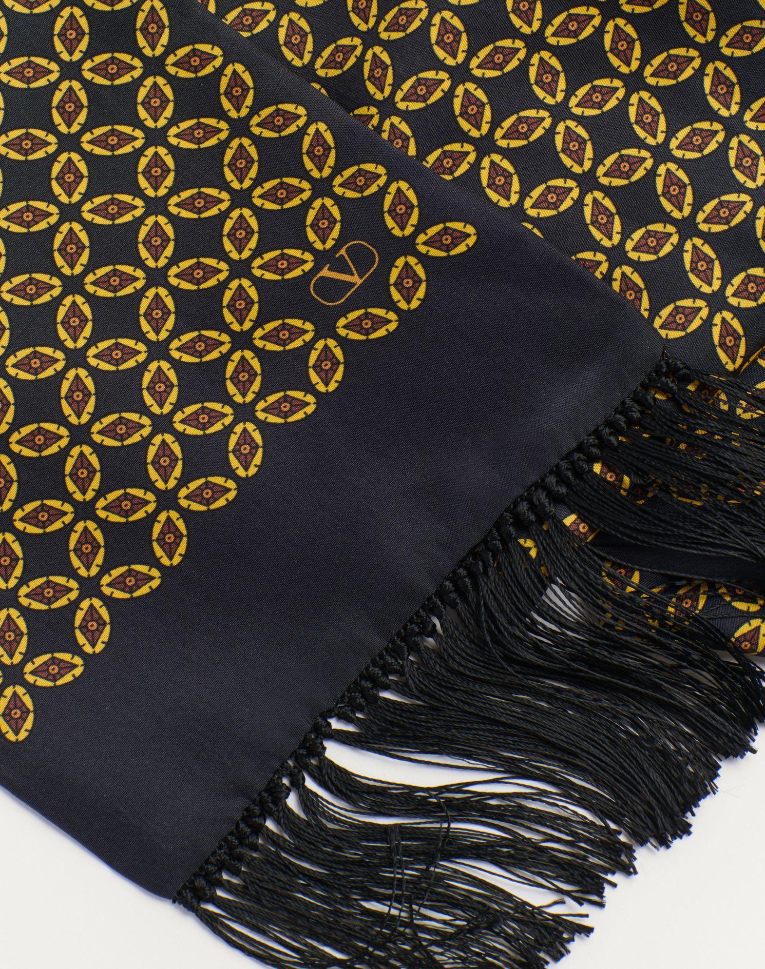 Chamber Silk Bandeau Scarf With Fringe Product Image