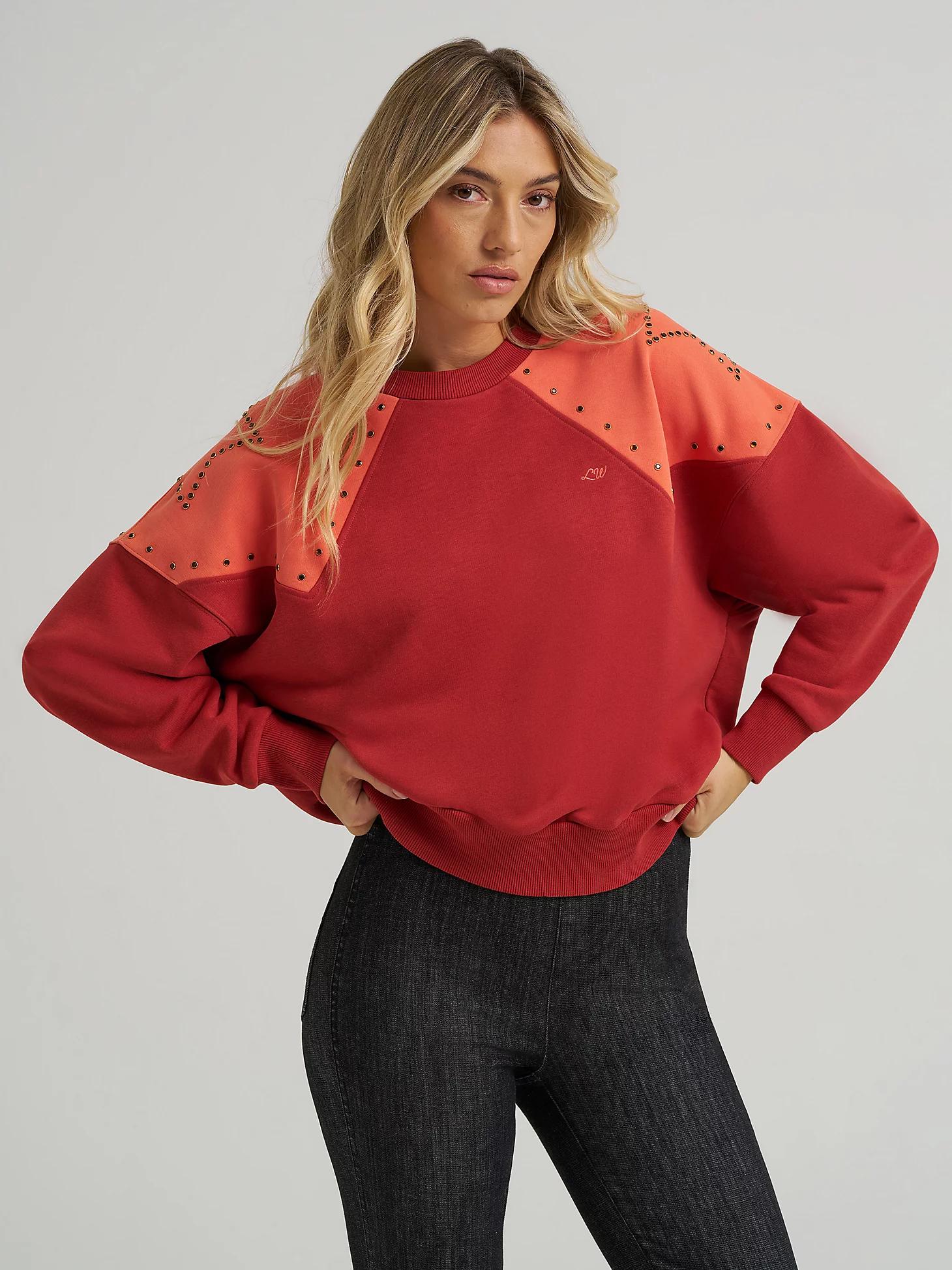 Wrangler x Lainey Wilson Studded Star Crewneck Pullover | Women's JACKETS & OUTERWEAR | Wrangler® Product Image