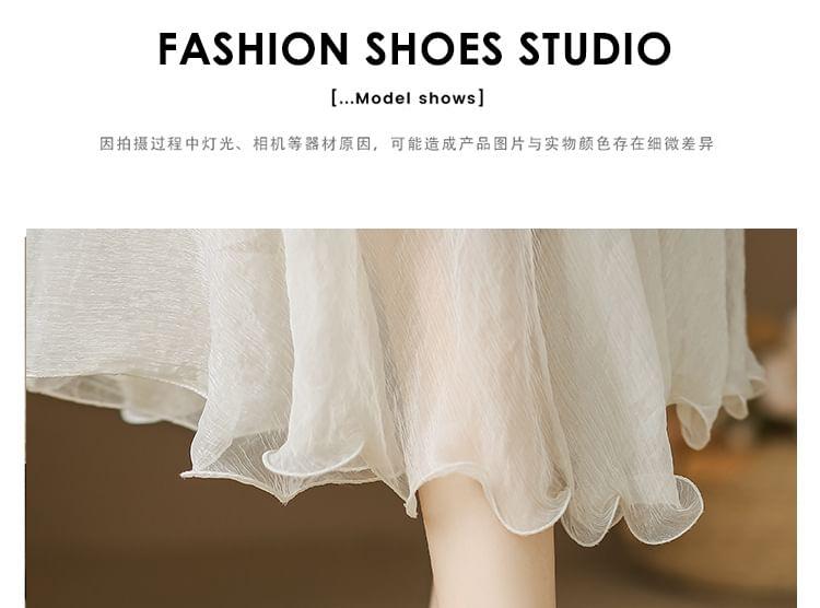 Faux Pearl Platform Slip-Ons Product Image