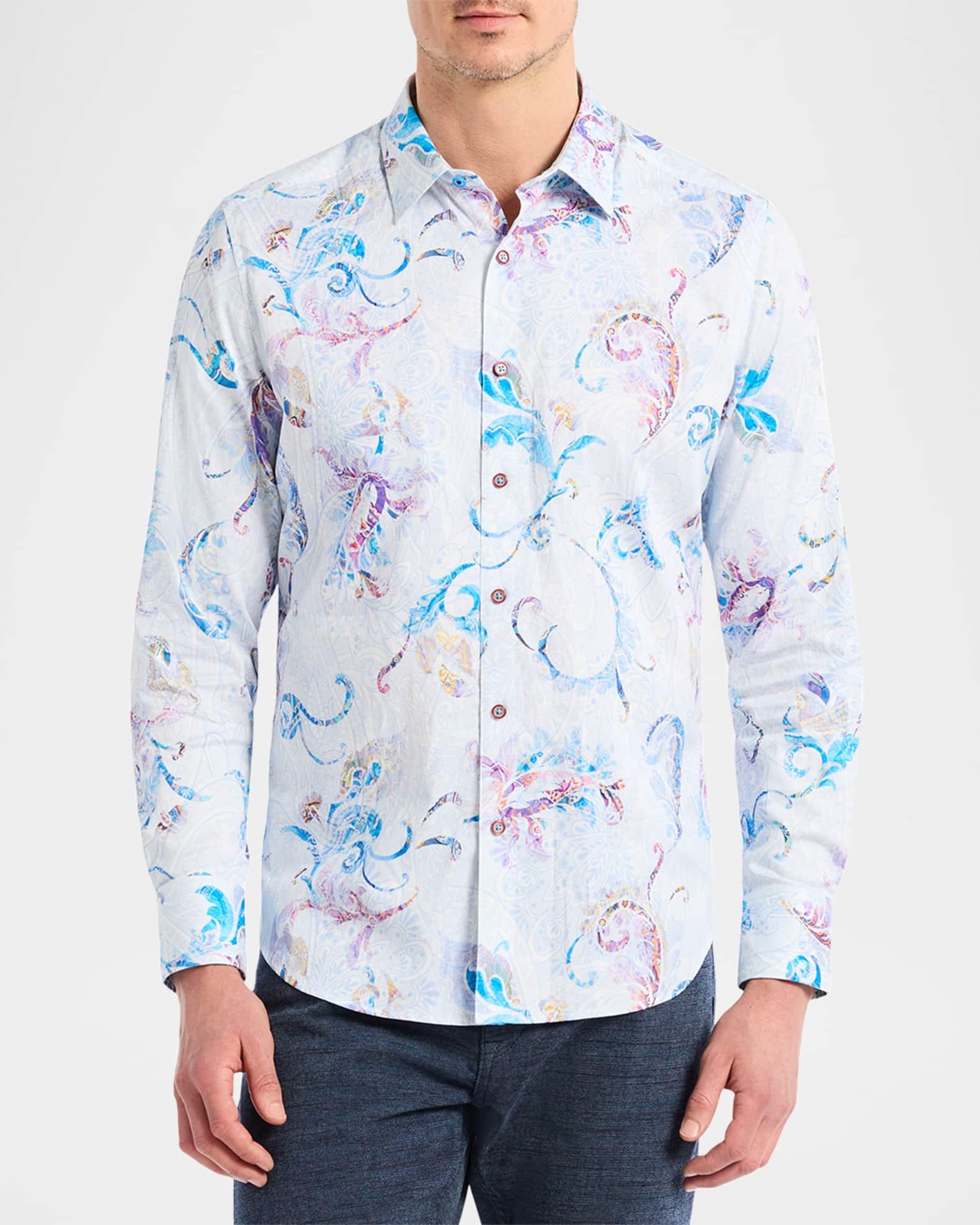 Men's Tilden Paisley Overlay Stretch Sport Shirt Product Image