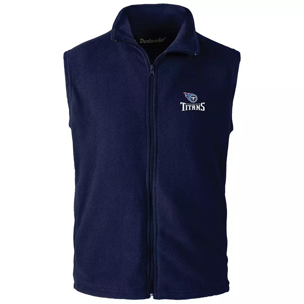 Men's Navy Tennessee Titans Houston Fleece Full-Zip Vest,  Product Image