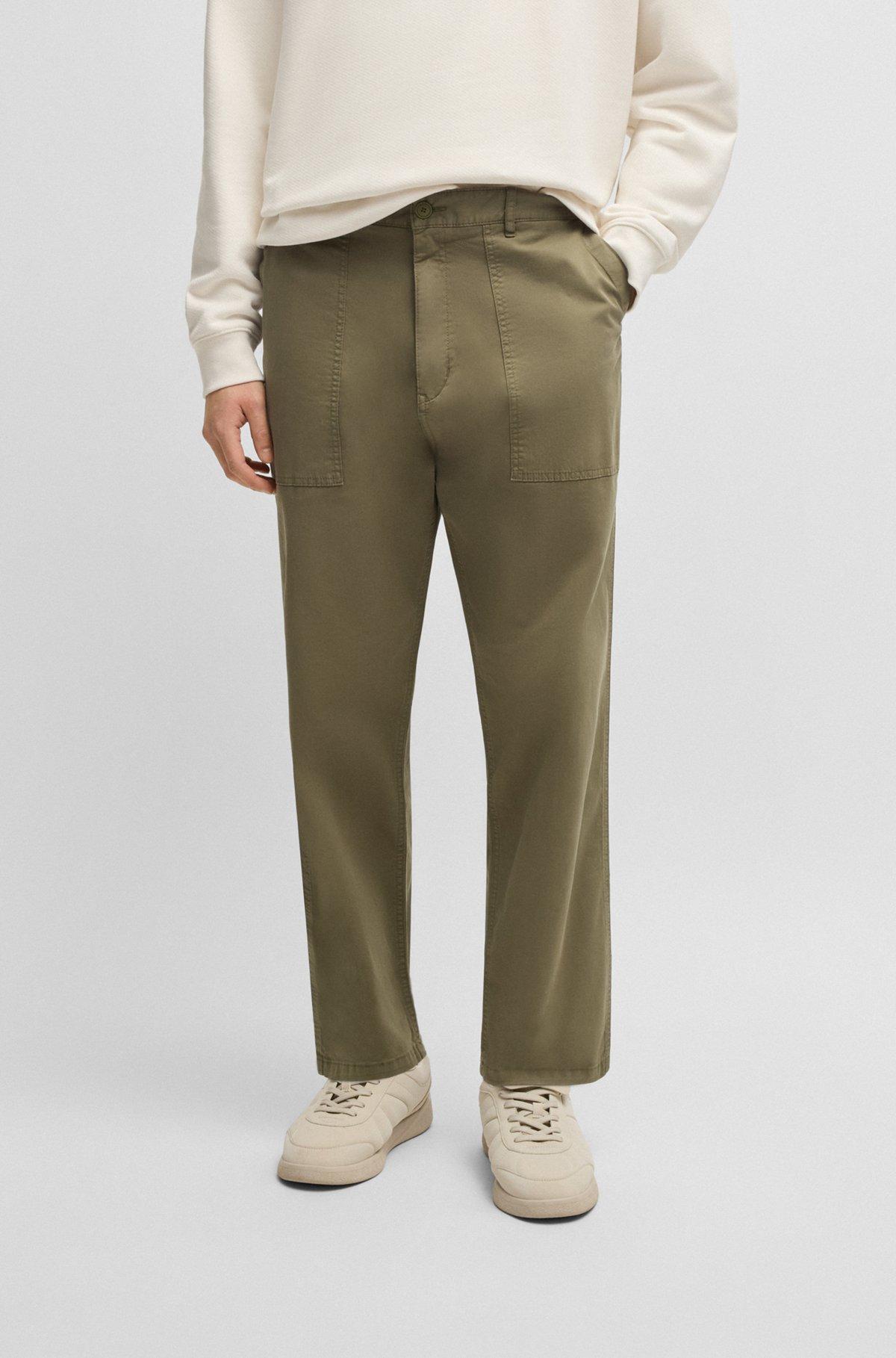 Tapered-fit trousers in stretch-cotton twill Product Image