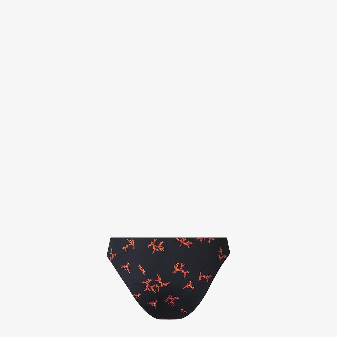 Bikini BottomBlack Lycra® bikini bottom with coral print Product Image