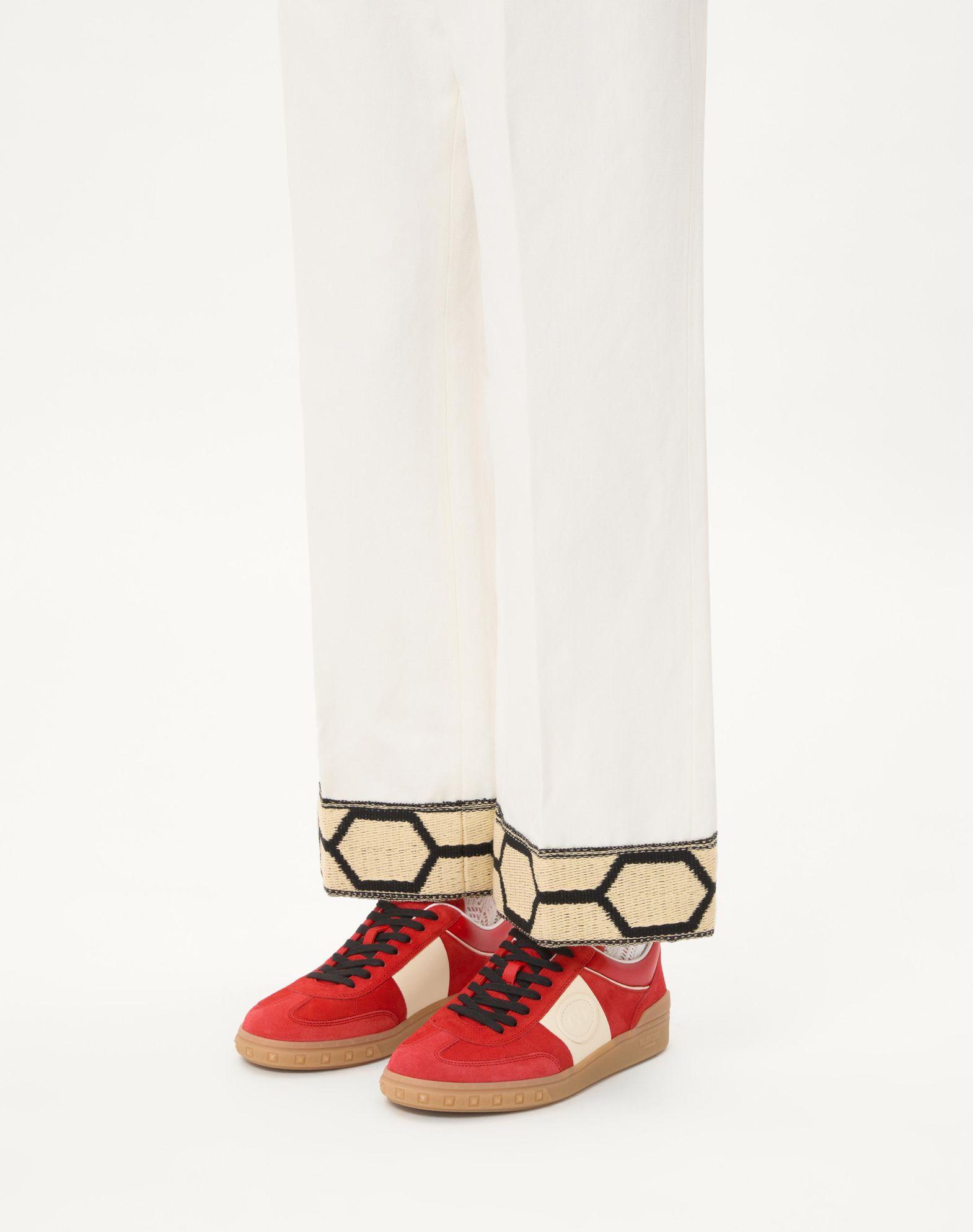 Upvillage Low Top Sneaker In Split Leather And Calfskin Nappa Leather Product Image