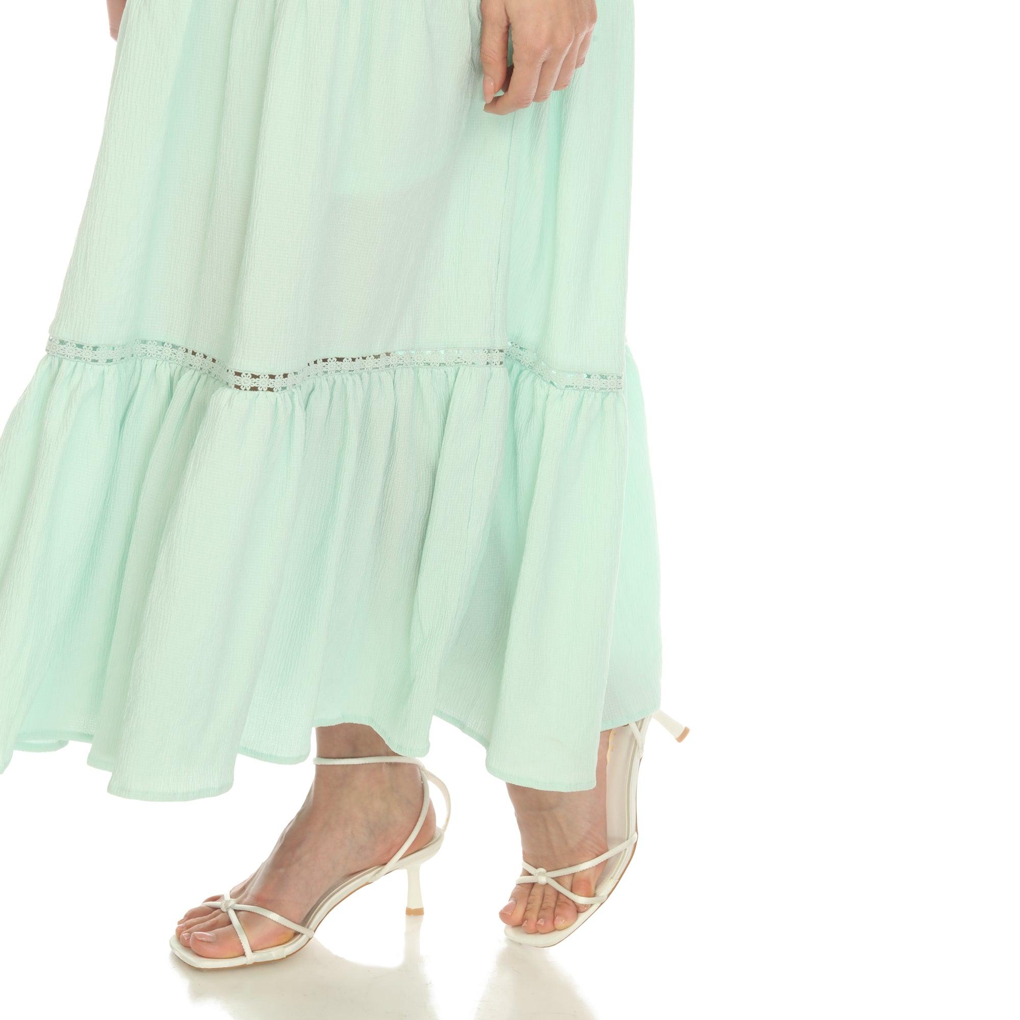 Women's Scoop Neck Tiered Maxi Dress Female Product Image
