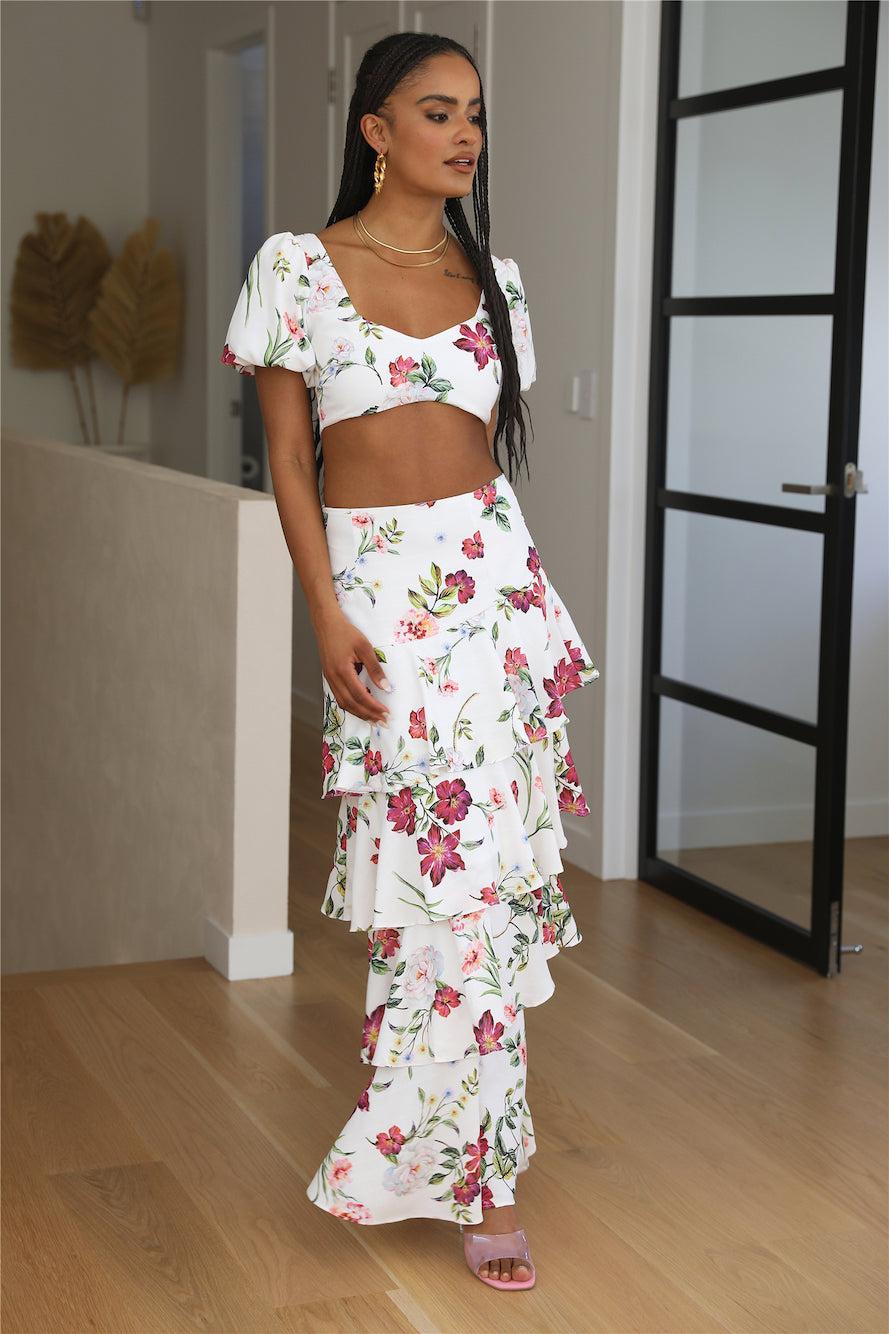 SEVEN WONDERS Yokana Top White Floral Product Image