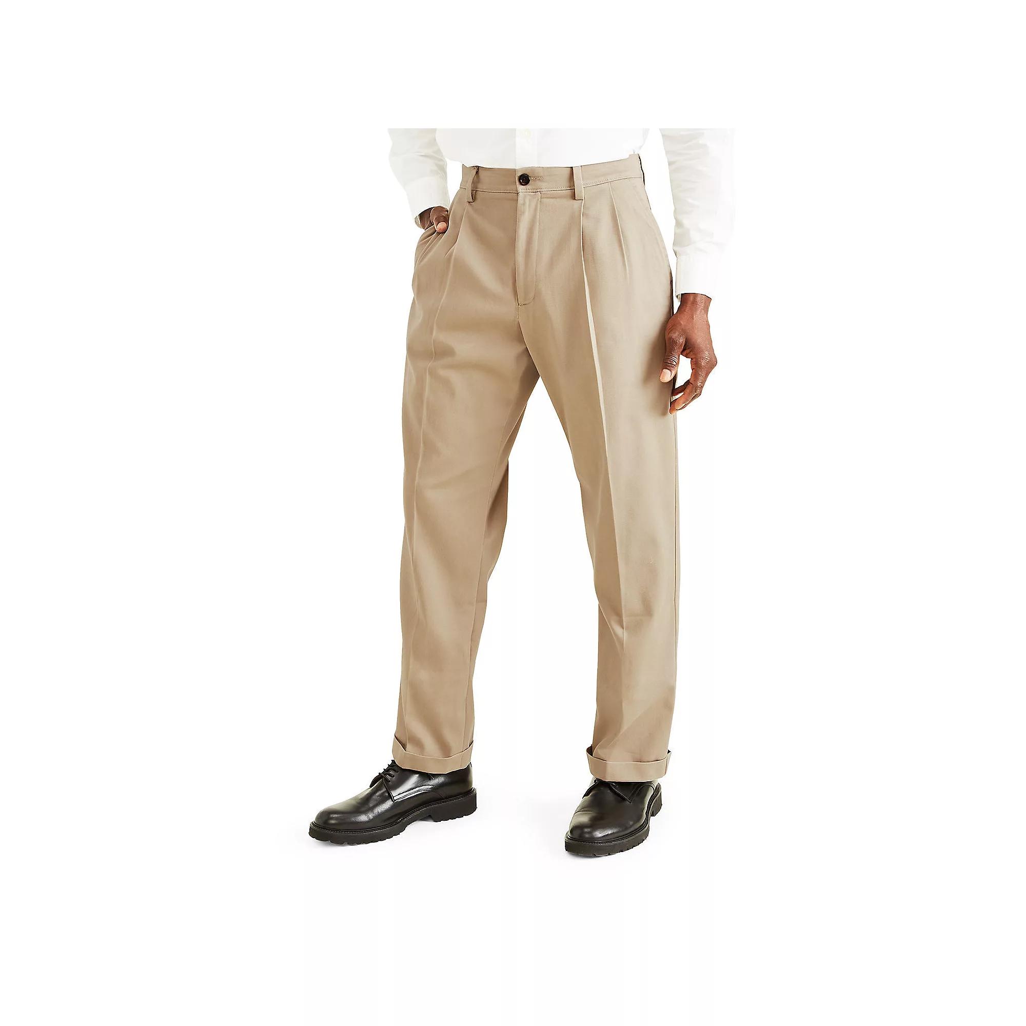 Men's Dockers® Stretch Easy Khaki Relaxed-Fit Pleated Pants, Size: 38 X 32, Green Product Image