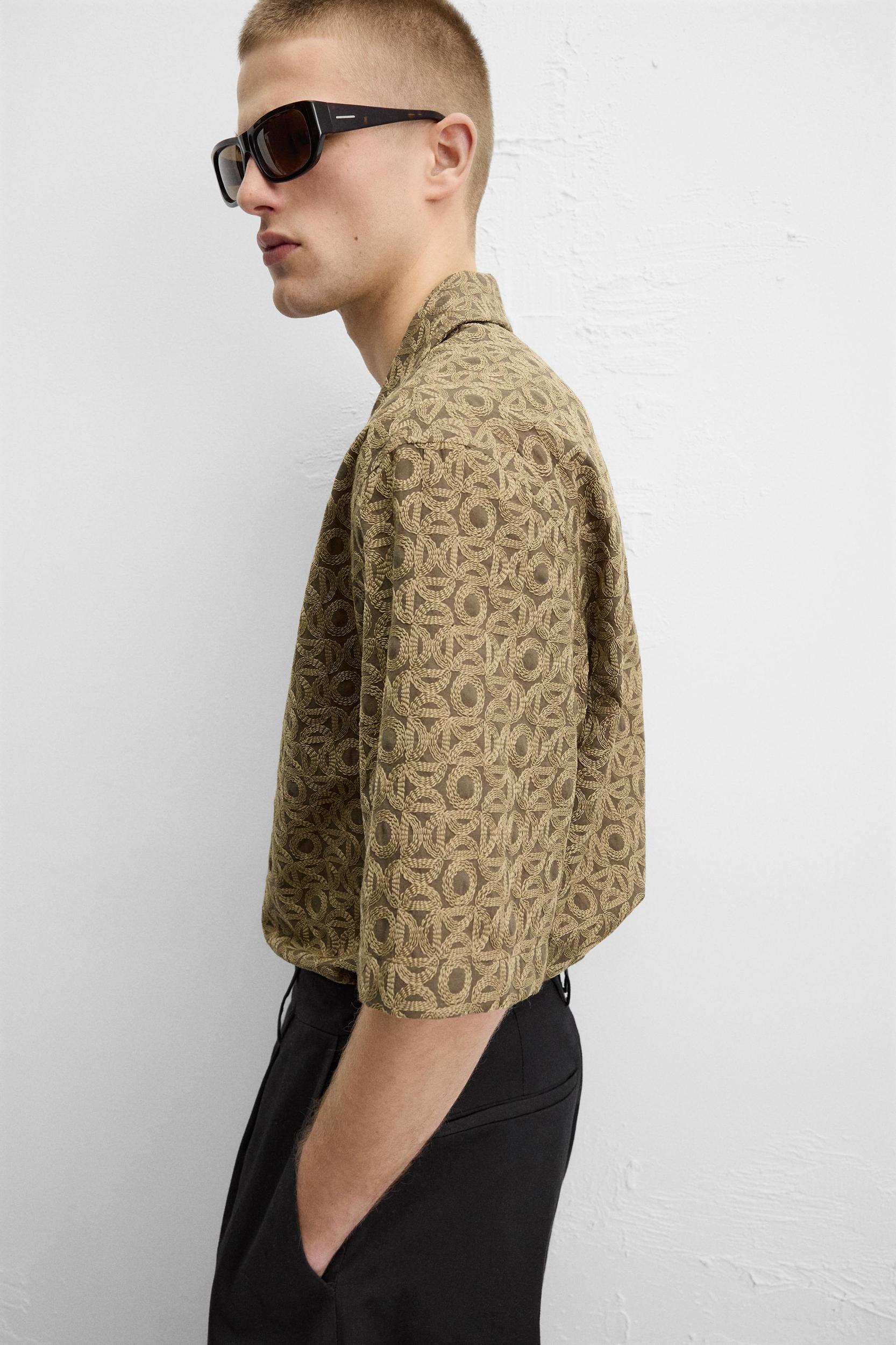 EMBROIDERED JACQUARD SHIRT Product Image