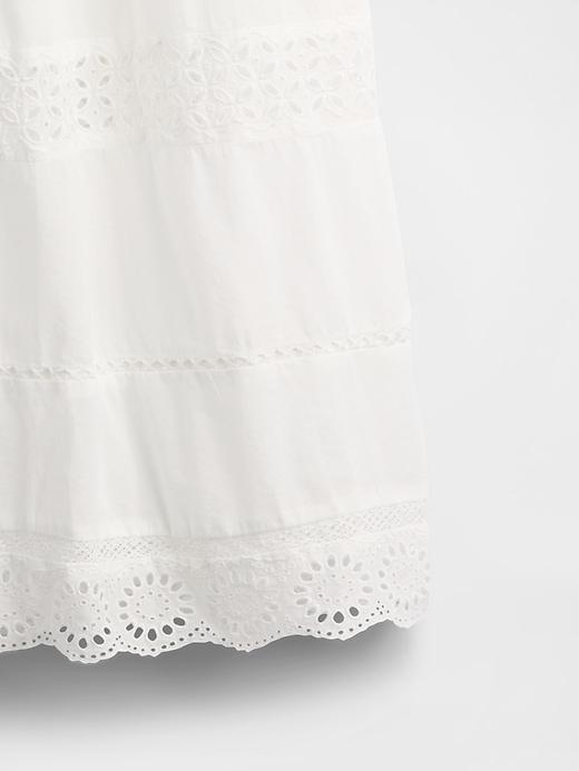 Tiered Lace-Trim Maxi Skirt Product Image