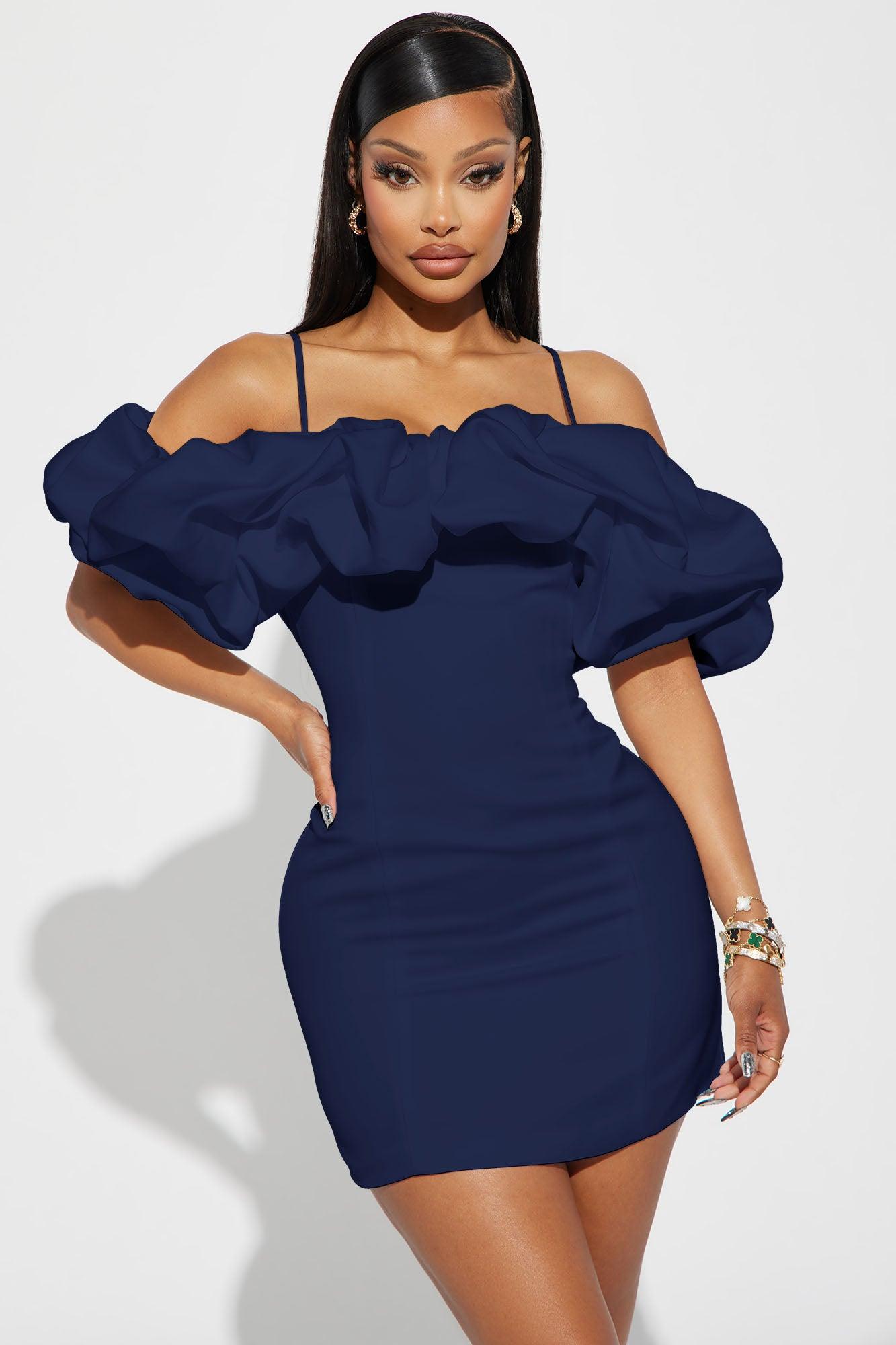 Lola Mini Dress - Navy Female Product Image