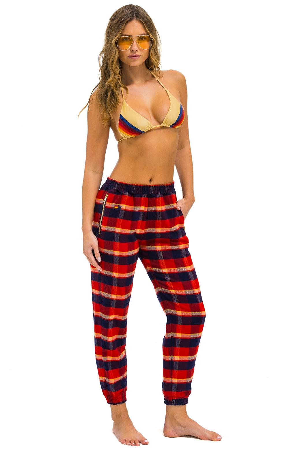 PLAID LODGE PANT - RUGBY PLAID Female Product Image