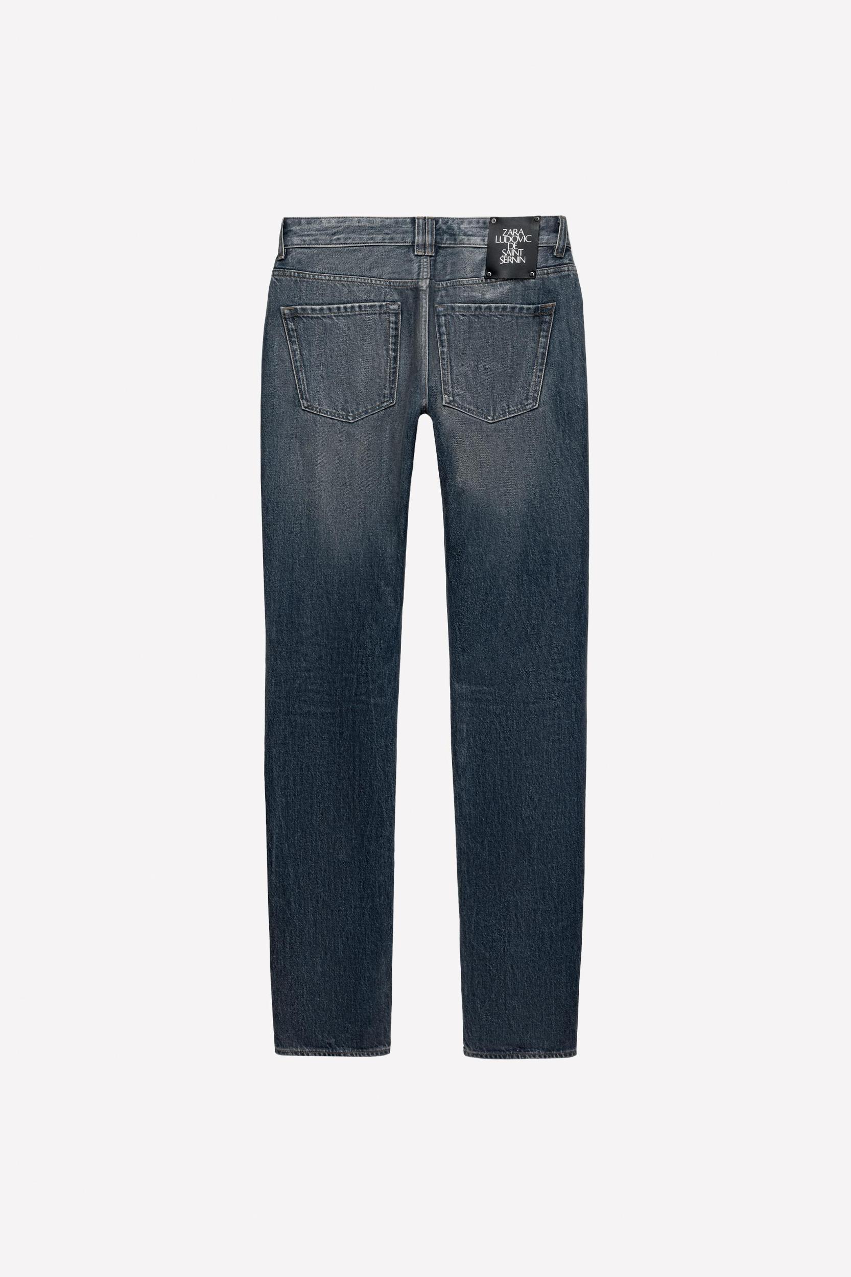 LUDOVIC DE SAINT SERNIN x ZARA WAXED LOW RISE SLIM JEANS Product Image