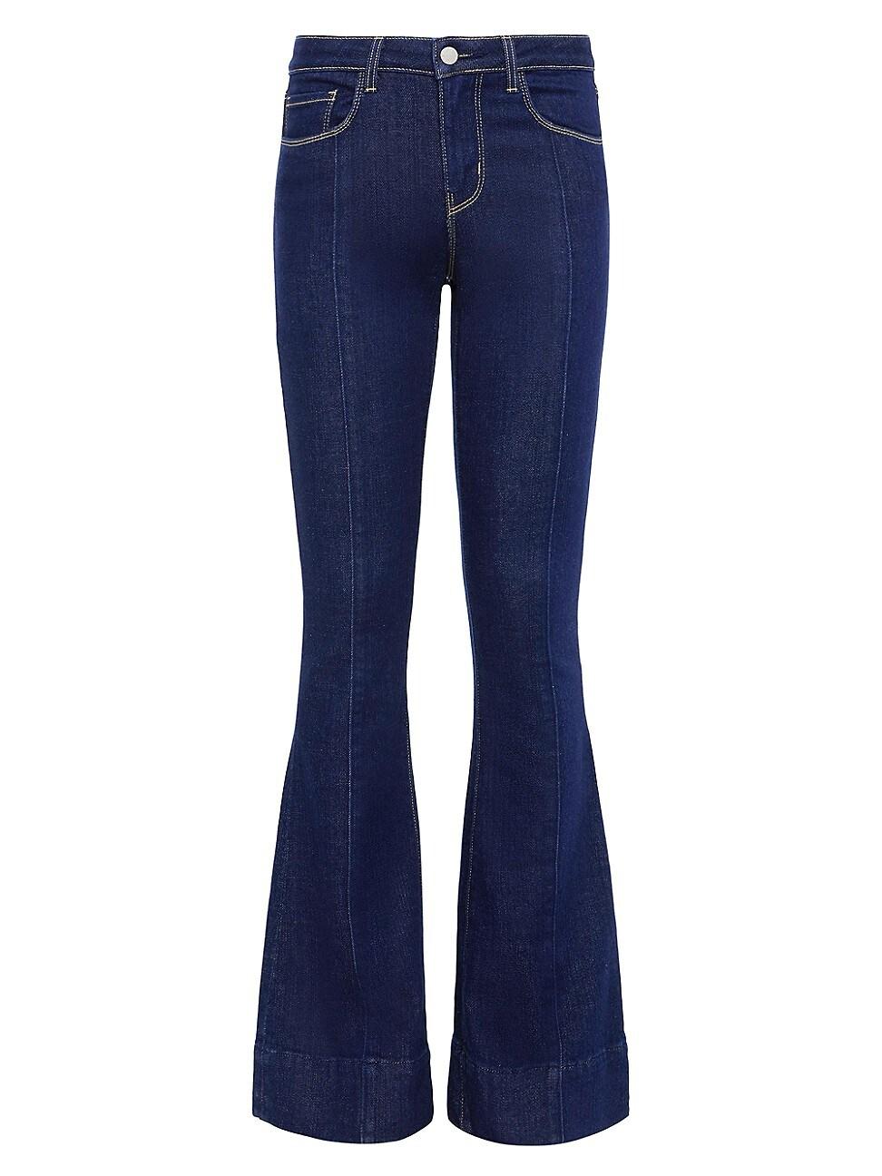 Womens Lenora Low-Rise Flared Jeans Product Image