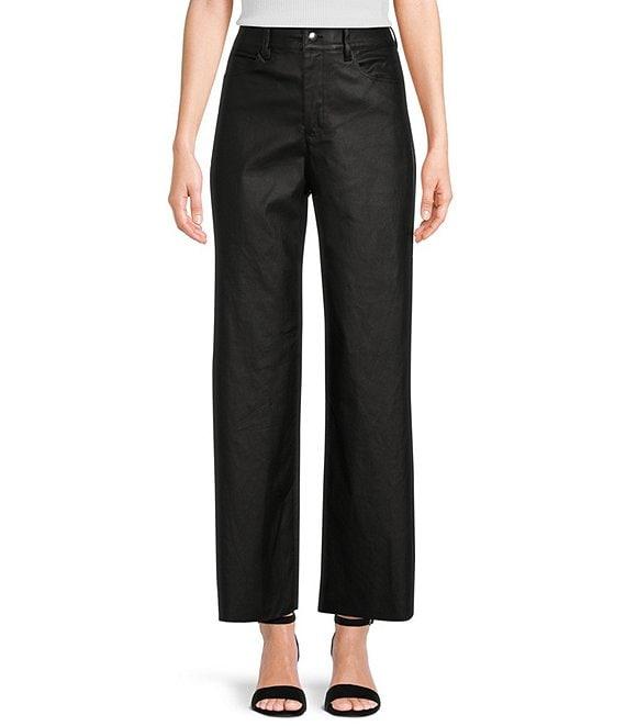 GB Wide Leg Coated Pants Product Image
