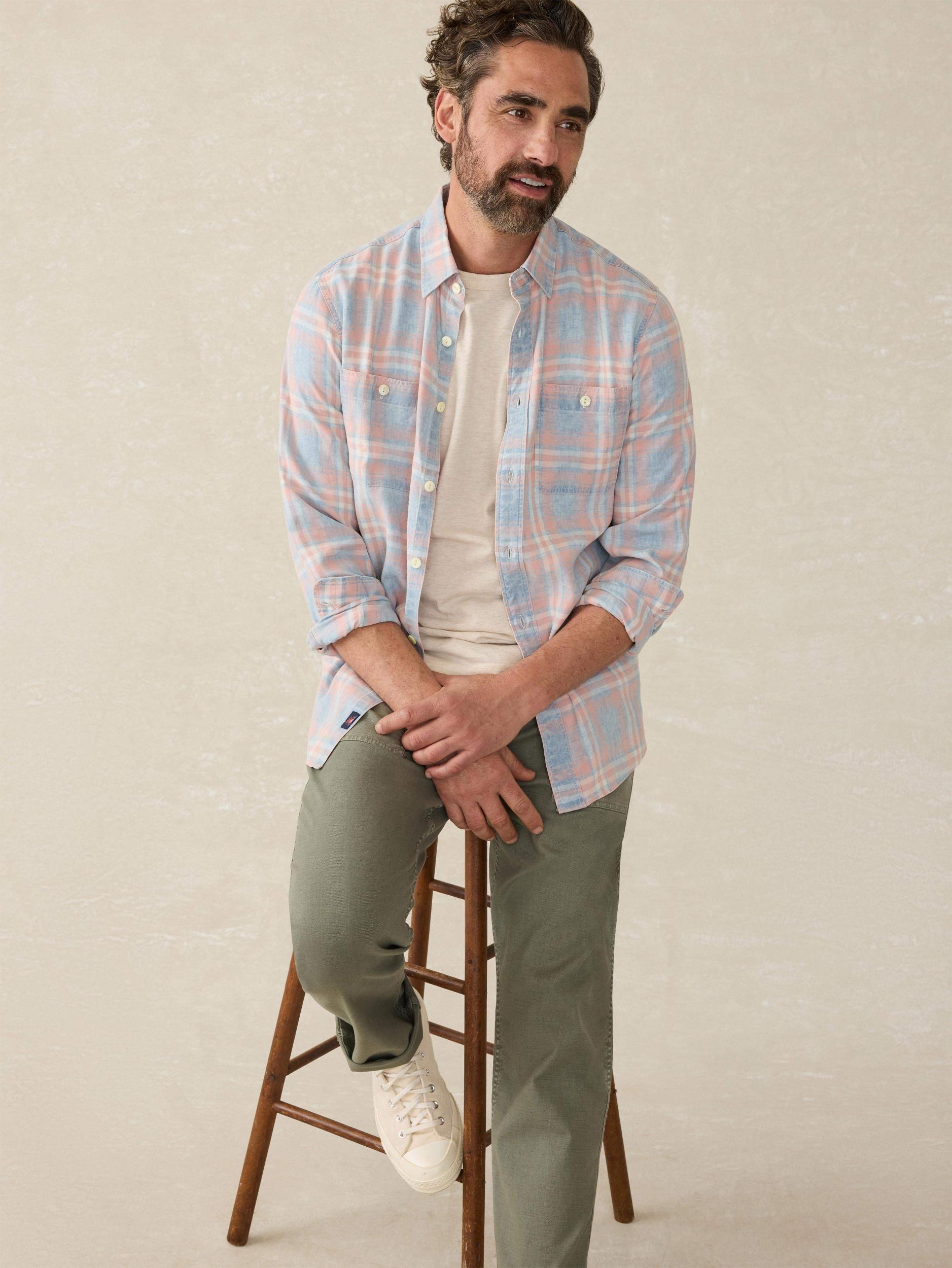 Tried & True Chambray Workshirt - Coral Bay Plaid Male Product Image