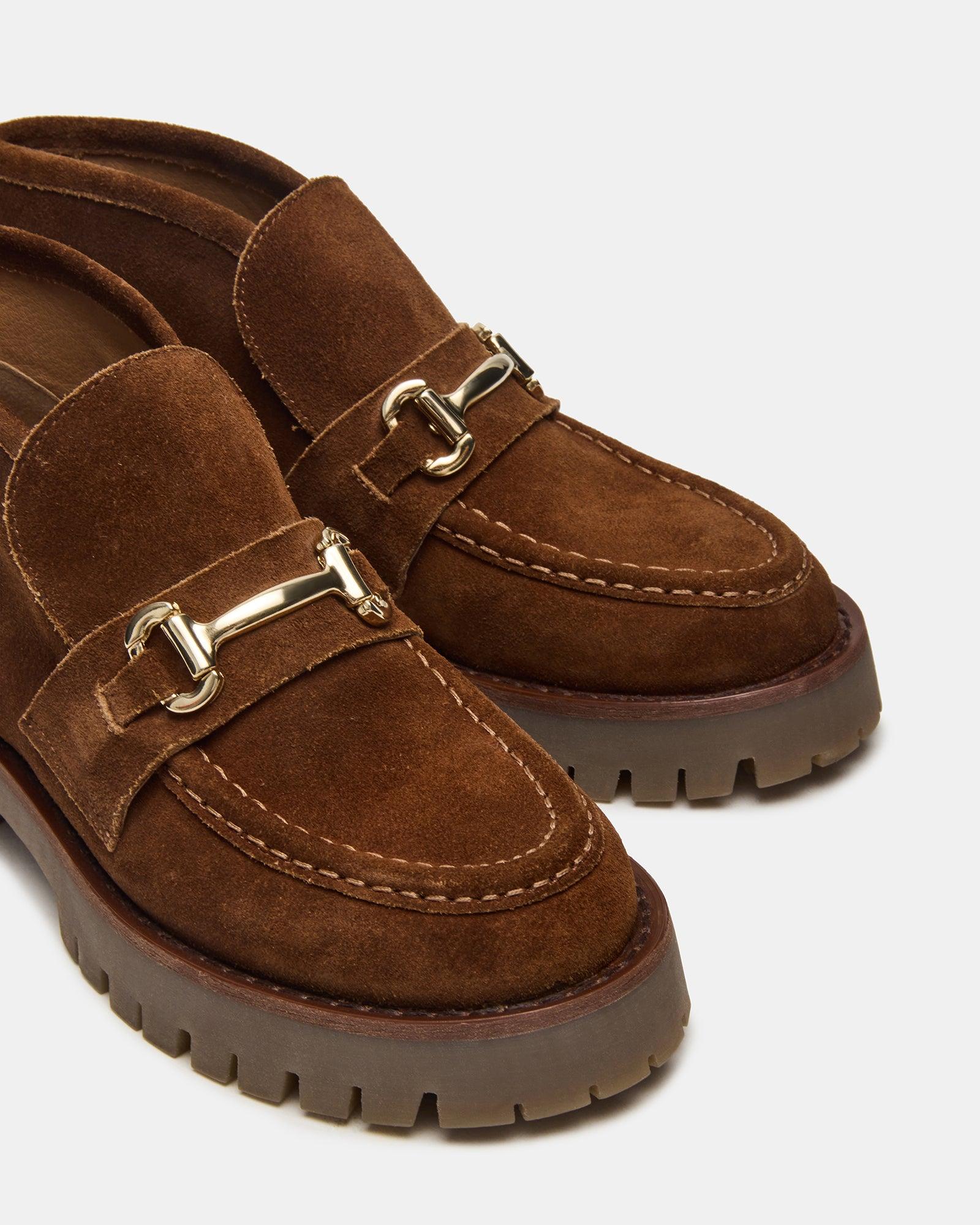 LEON FAUX FUR CHOCOLATE BROWN SUEDE Female Product Image