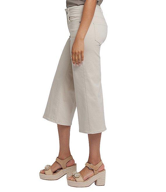 NYDJ Petite Size Brigitte High Waisted Wide Leg Capri Jeans Product Image