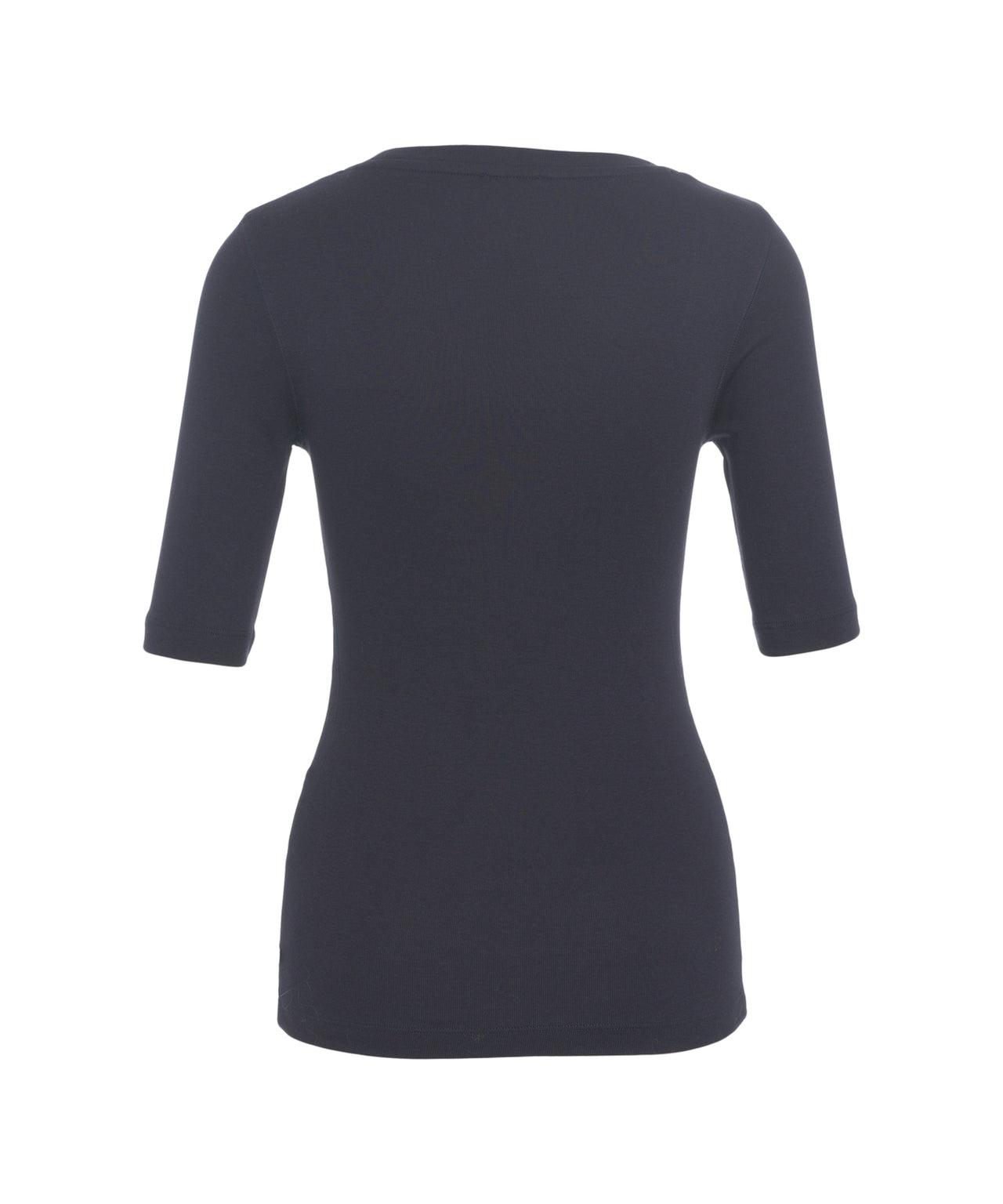 T-shirt with scoop neck and three-quarter sleeves Product Image