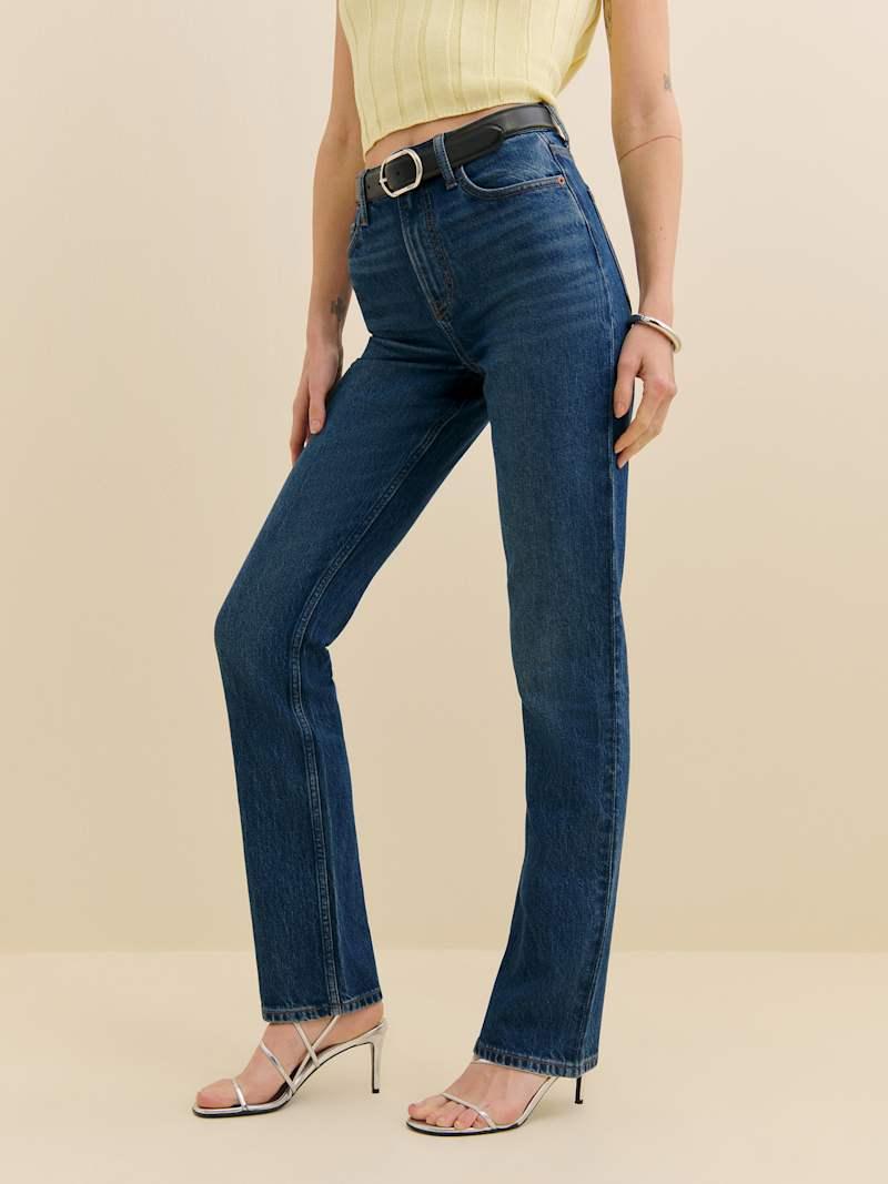 Jax Stretch High Rise Straight Jeans Product Image