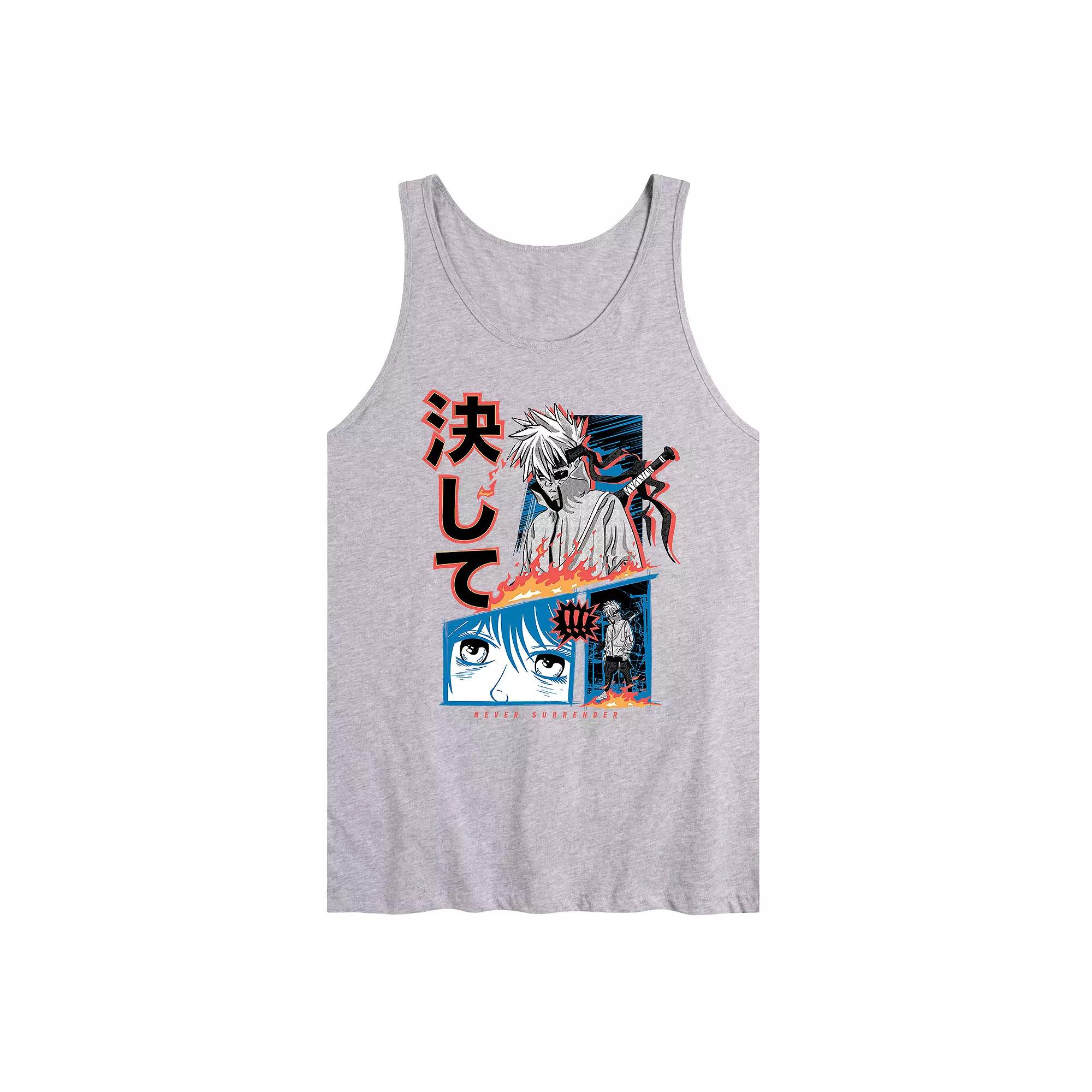 Men's Anime Never Surrender Tank Top,  Product Image