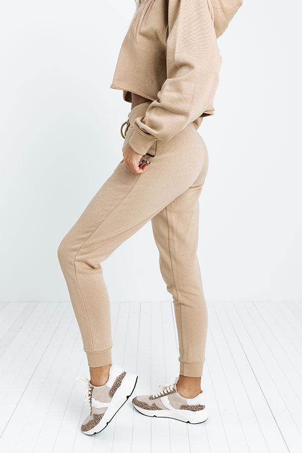 Count On You Joggers In Khaki Product Image
