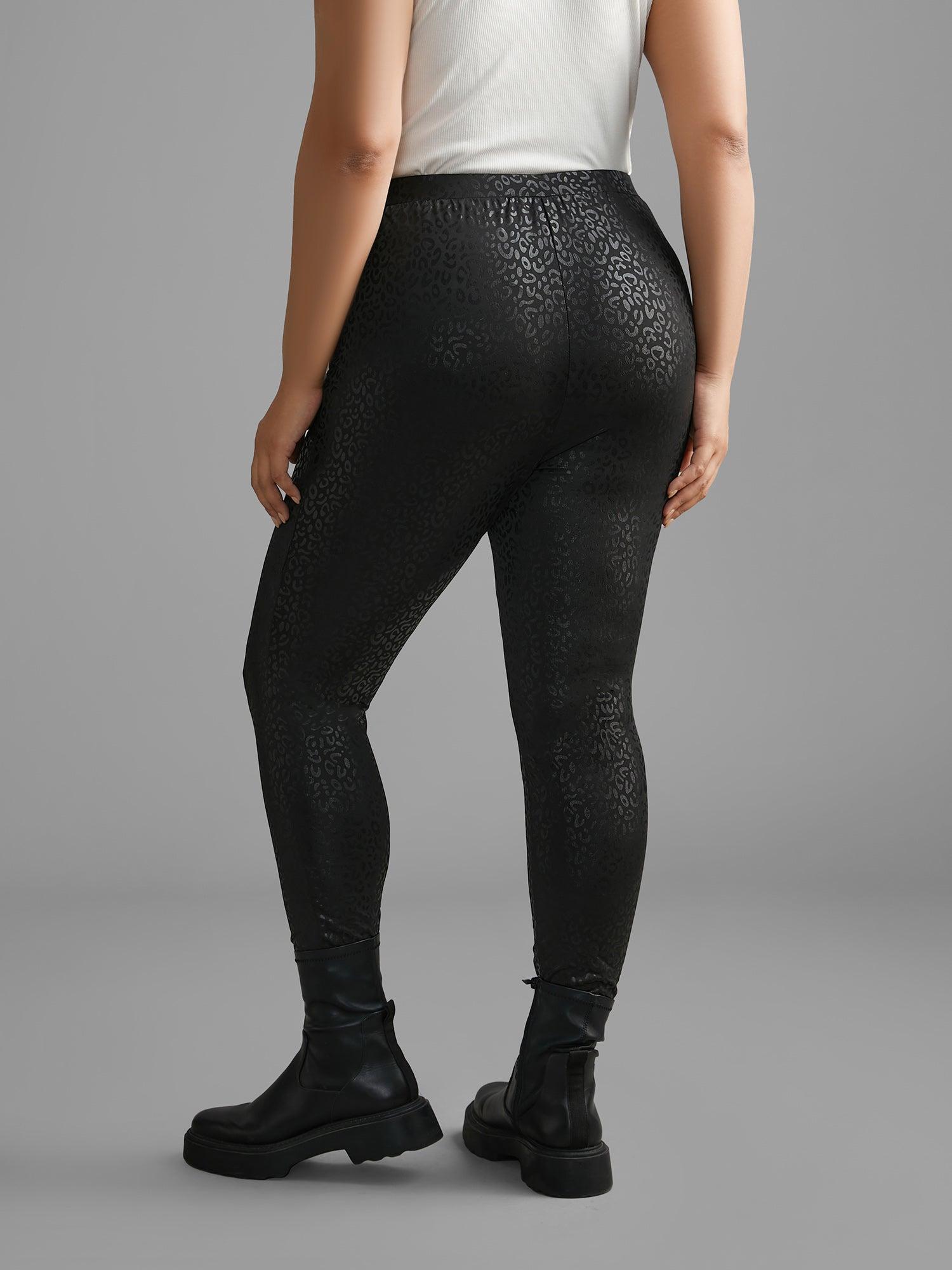 Leopard Print Pocket High Stretch Leggings Female Product Image