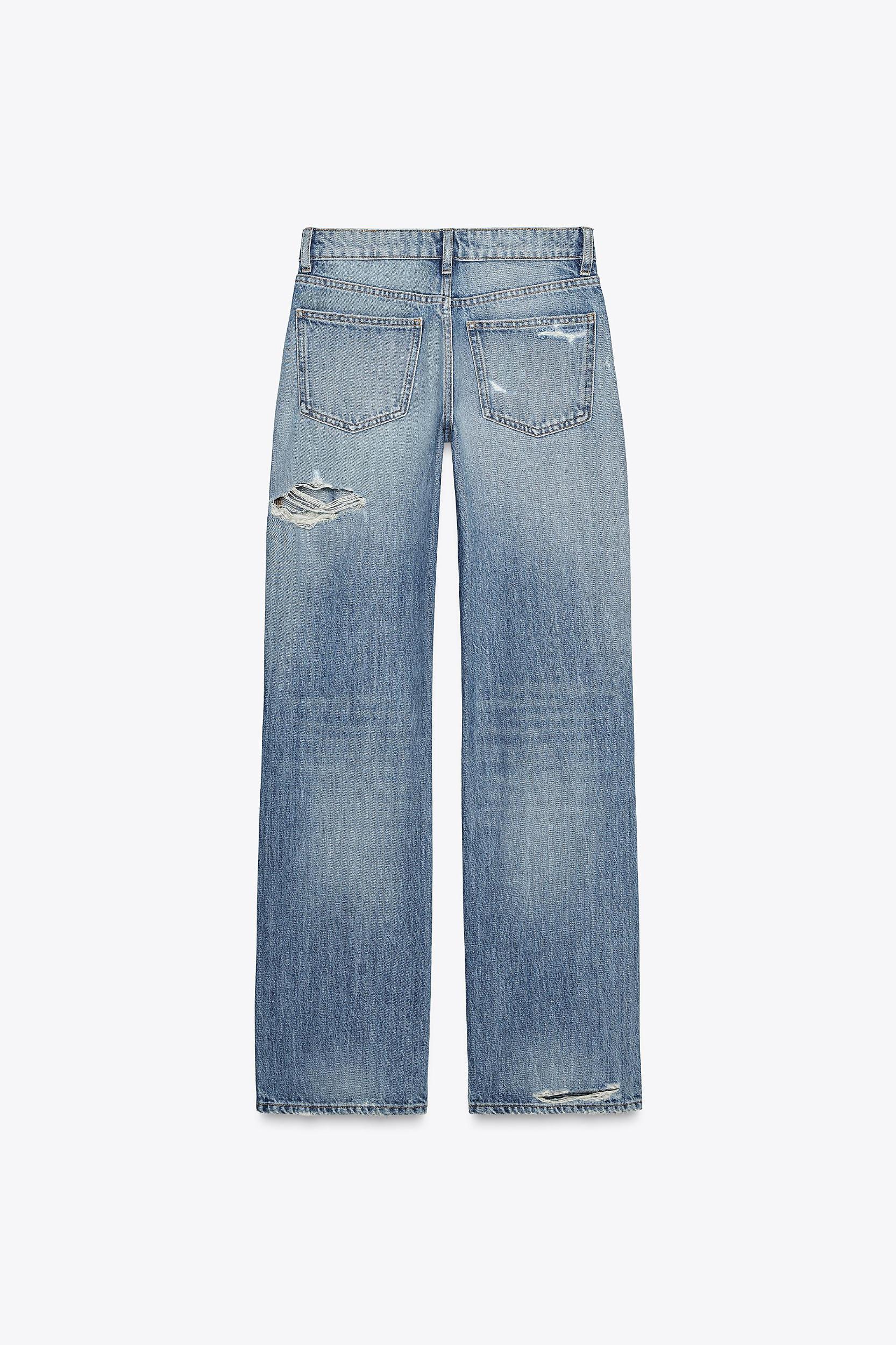 TRF RIPPED MID-RISE JEANS Product Image