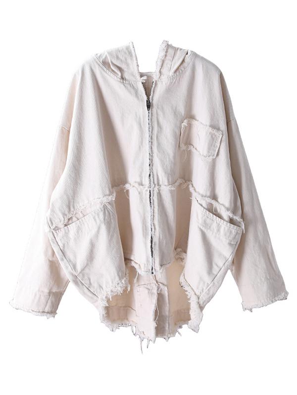 Original Solid Hooded Denim Outwear Product Image