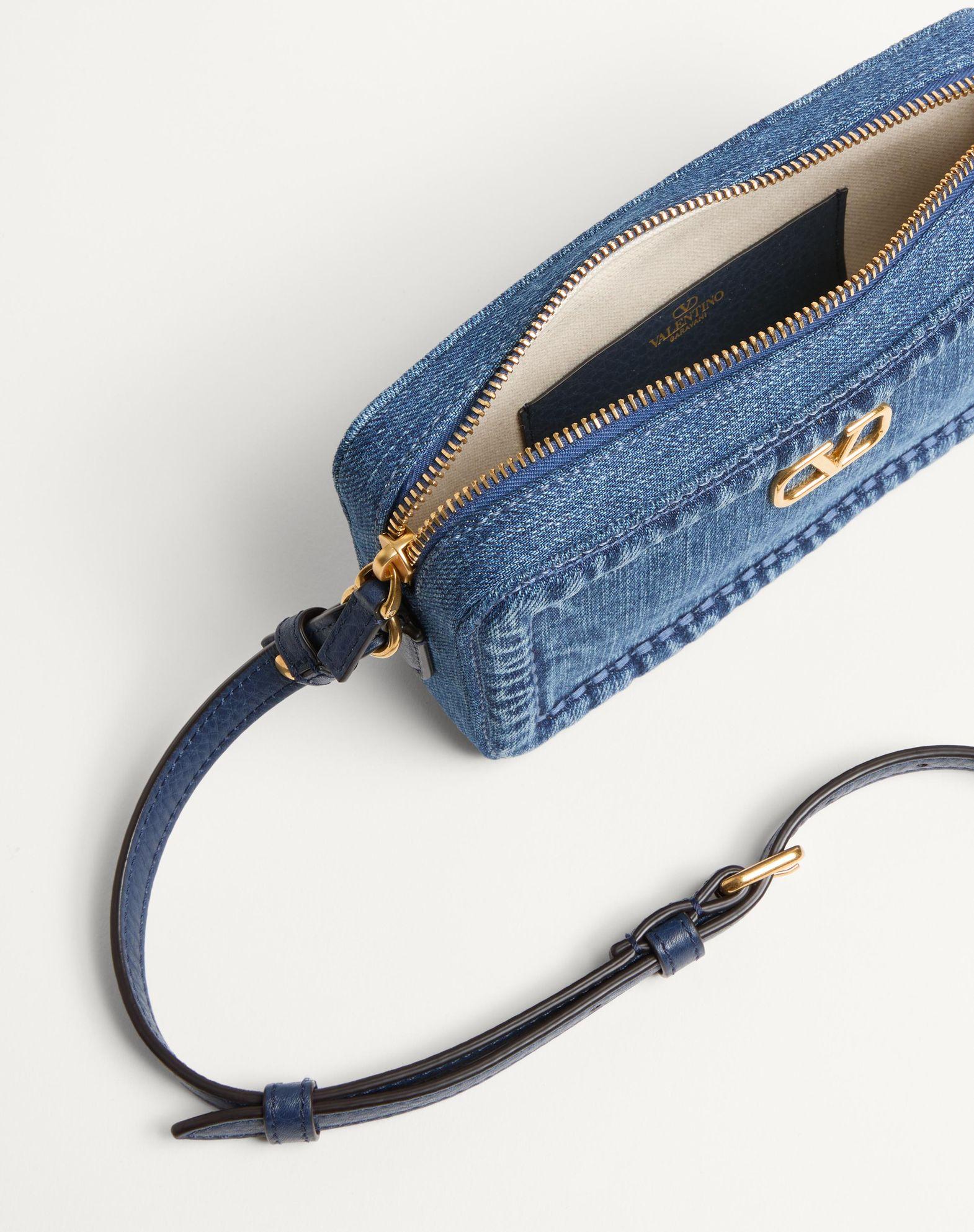 Valentino Garavani Alltime Mini Denim Shoulder Bag Product Image