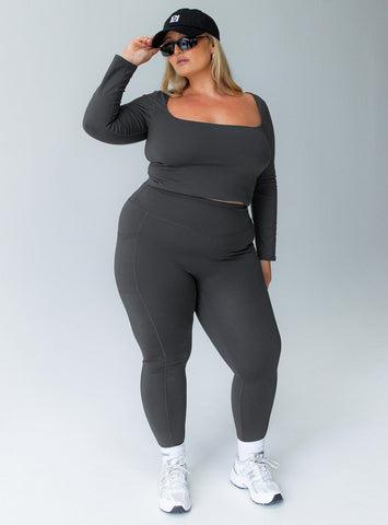 Unstoppable Activewear 7/8 Leggings Grey Curve Product Image