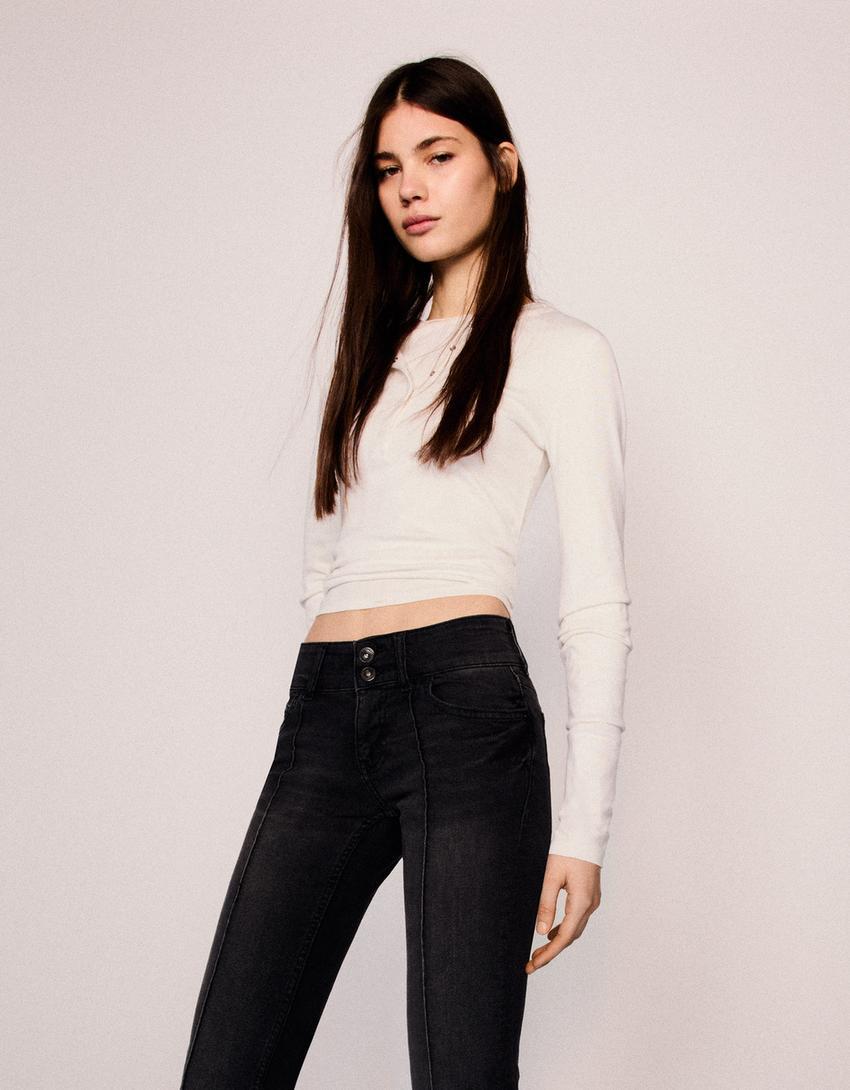 Low-rise bootcut jeans Product Image
