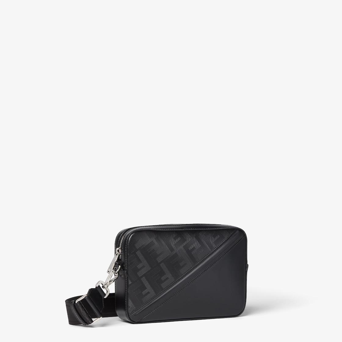 Fendi Diagonal Camera CaseBlack leather bag Product Image