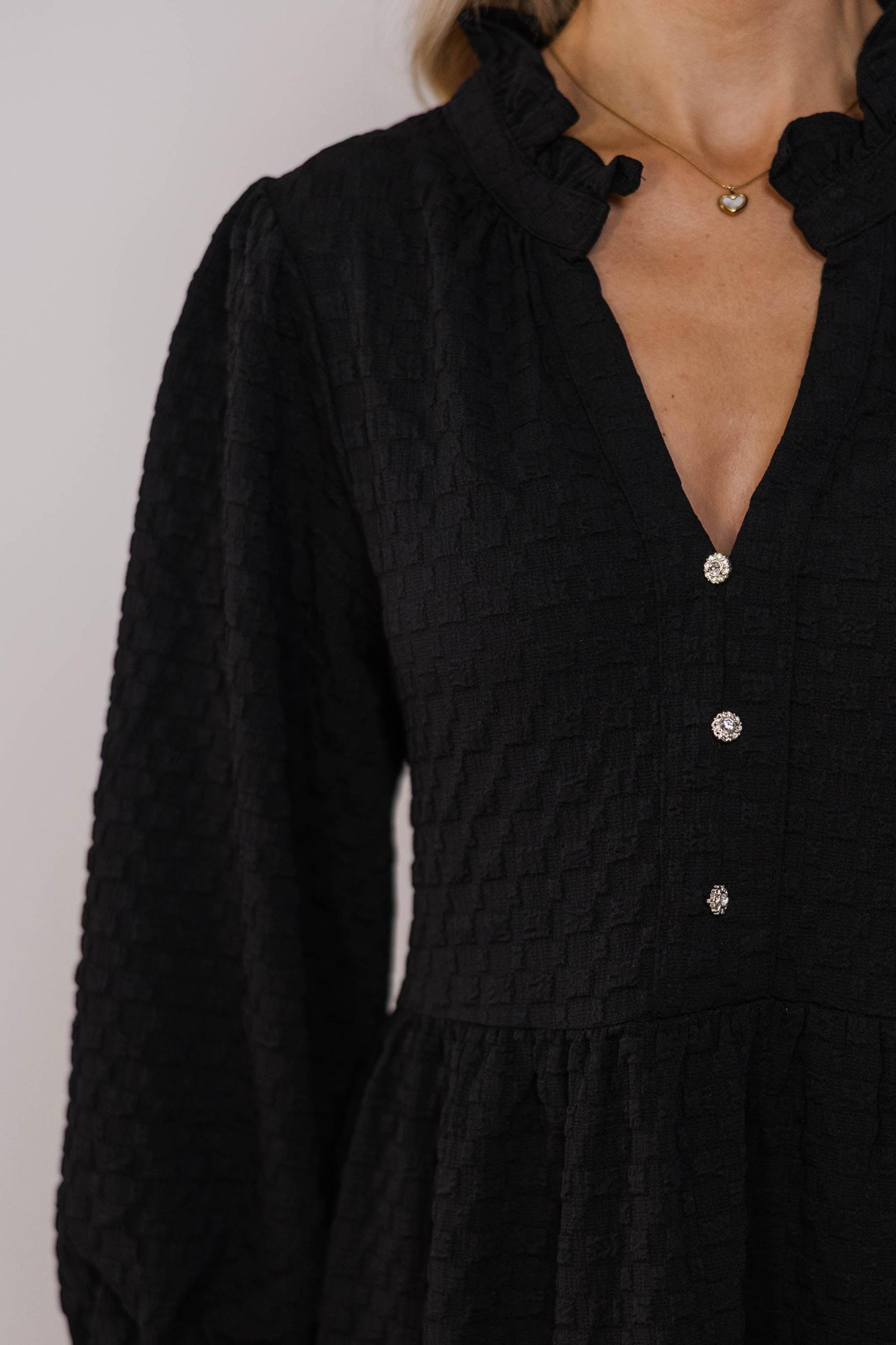 All Up To You Black Textured Dress Female Product Image