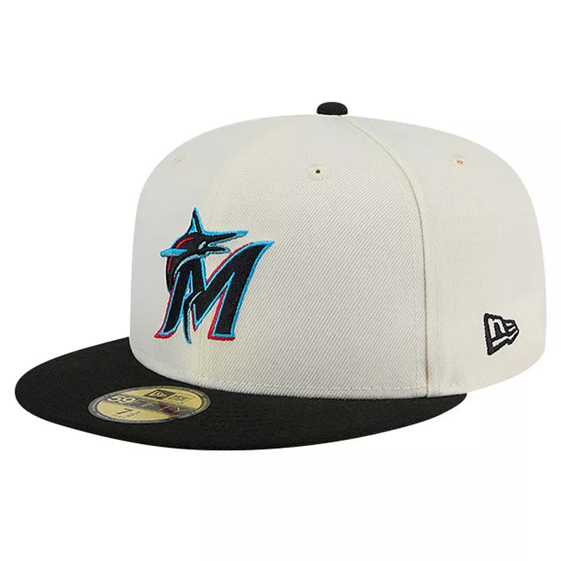 New Era Mens New Era Marlins Evergreen Chrome 59FIFTY Fitted Hat - Mens Product Image