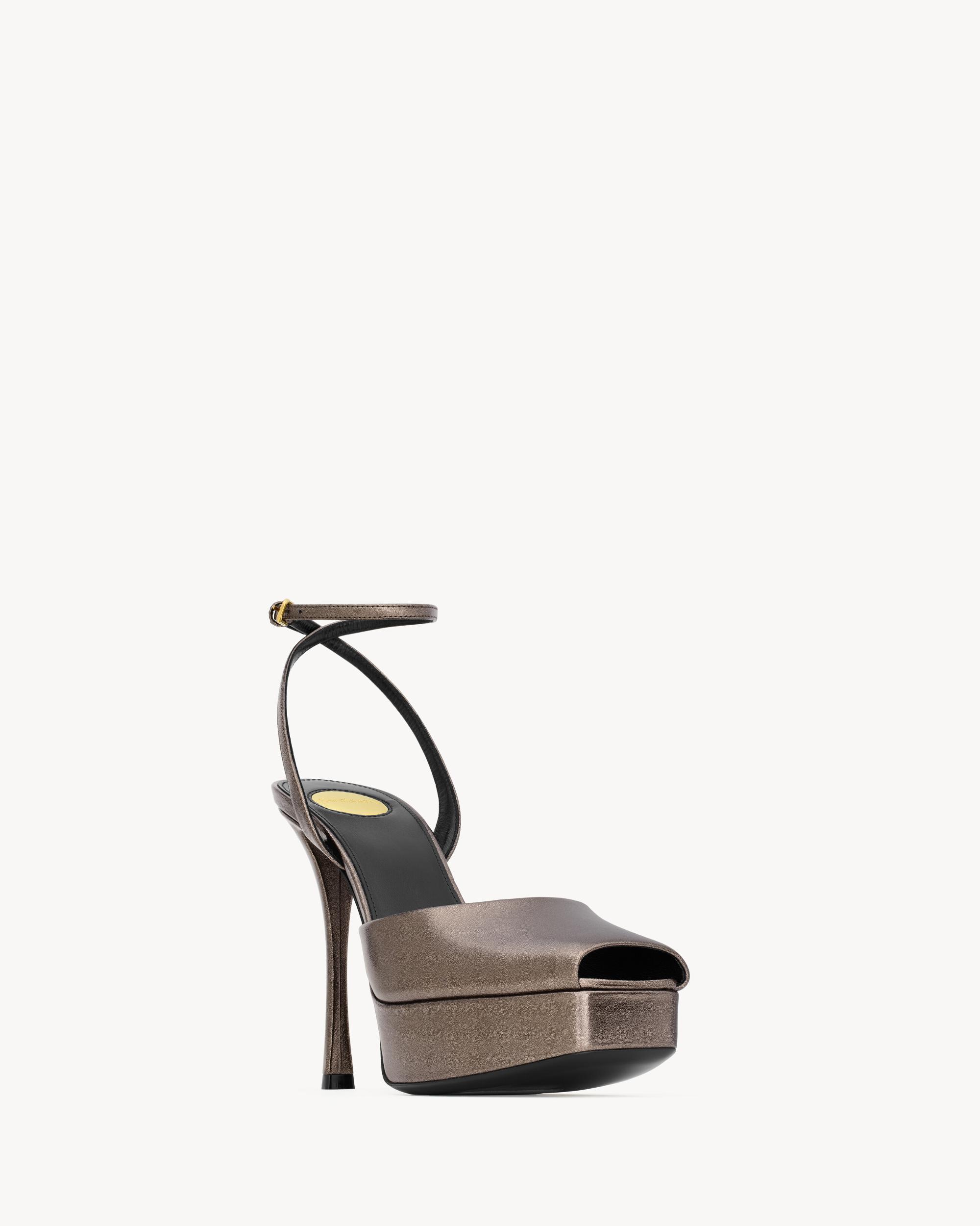 LA SCANDALE platform sandals in smooth leather Product Image