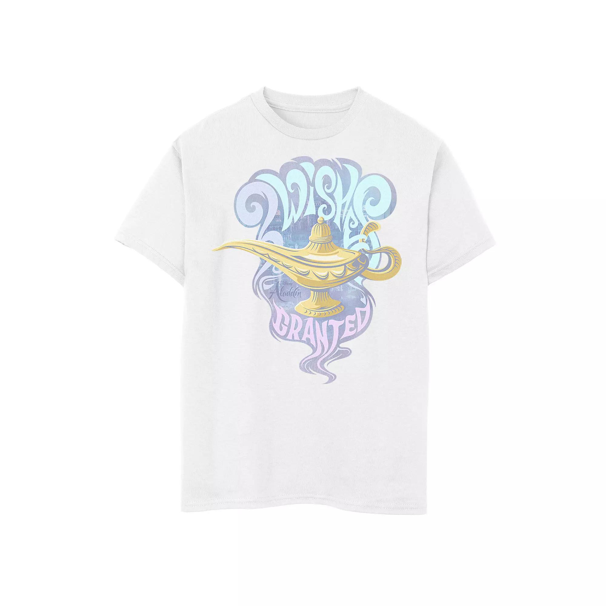 Disney's Aladdin Boys 6-20 Live Action Wishes Granted Genie Lamp Graphic Tee, Boy's,  Product Image